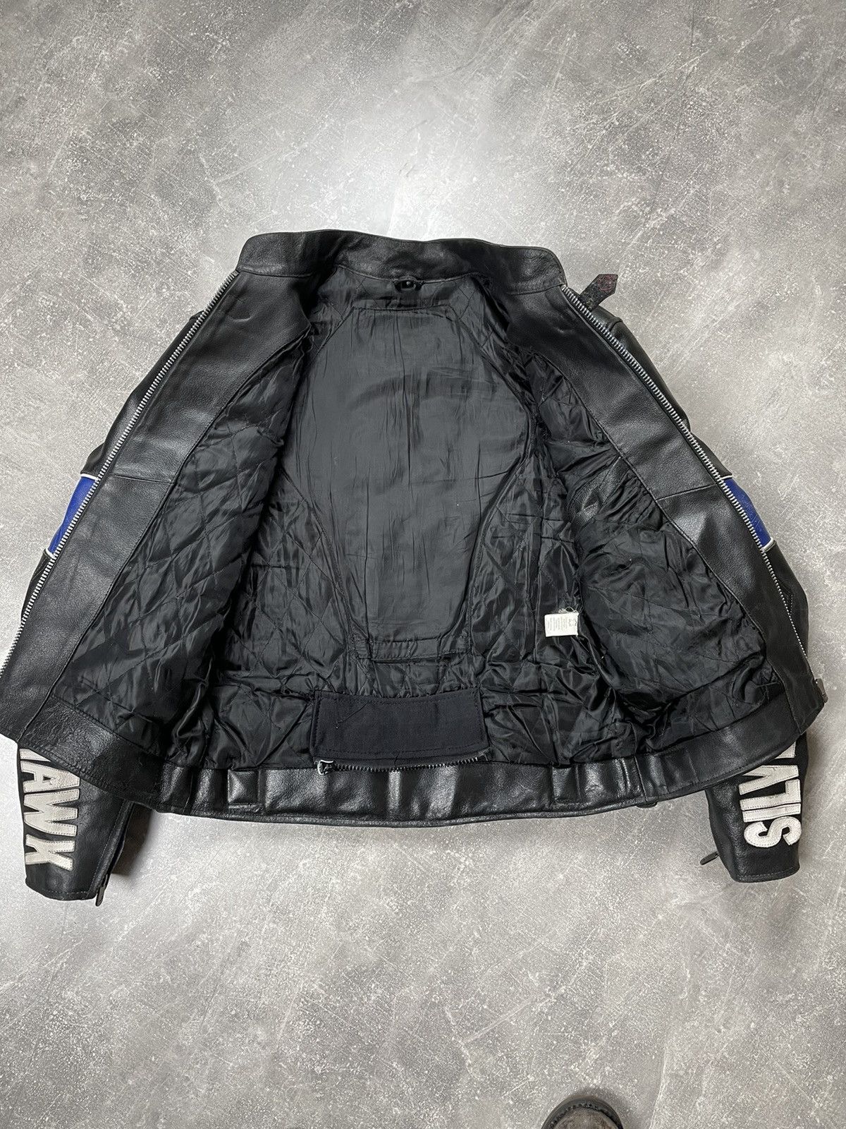 Genuine Leather × Vintage Rare! Vintage Racing Leather Biker Jacket 90s Size US M / EU 48-50 / 2 - 13 Thumbnail