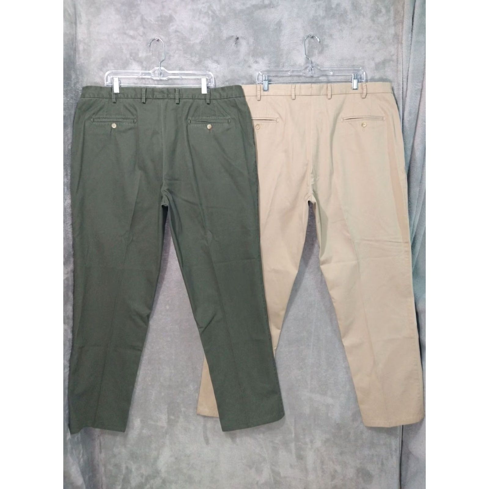 Peter Millar Peter Millar Pants Mens 42x32 Raleigh Washed Twill Flat Front Straight Chino Beige 42 Regular Size Type Pants Mens Size US 42 / EU 58 - 5 Thumbnail