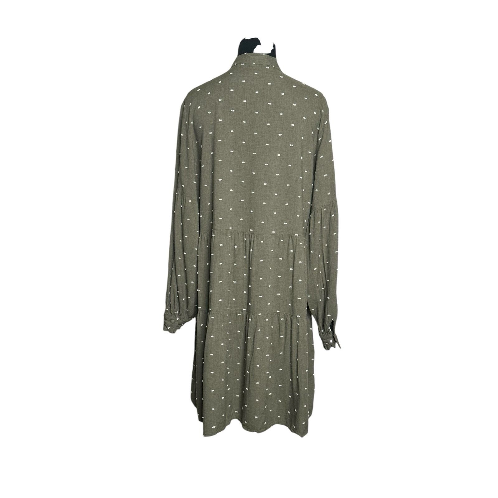 Zara Zara green white polka dots tiered dress size Large Size L / US 10 / IT 46 - 12 Thumbnail