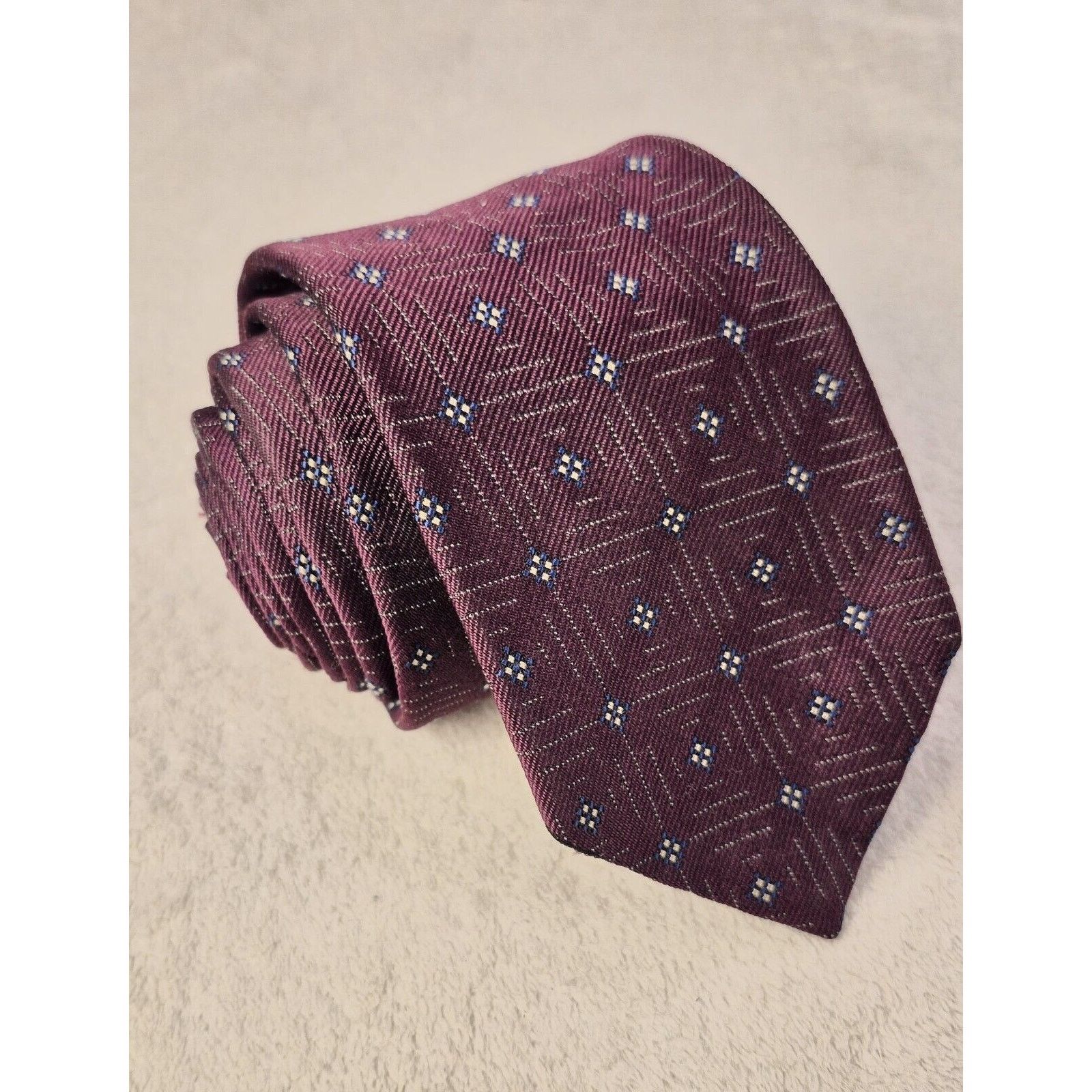 Polo Ralph Lauren Vintage Polo Ralph Lauren Silk Tie Red Geometric Necktie Size ONE SIZE - 1 Thumbnail