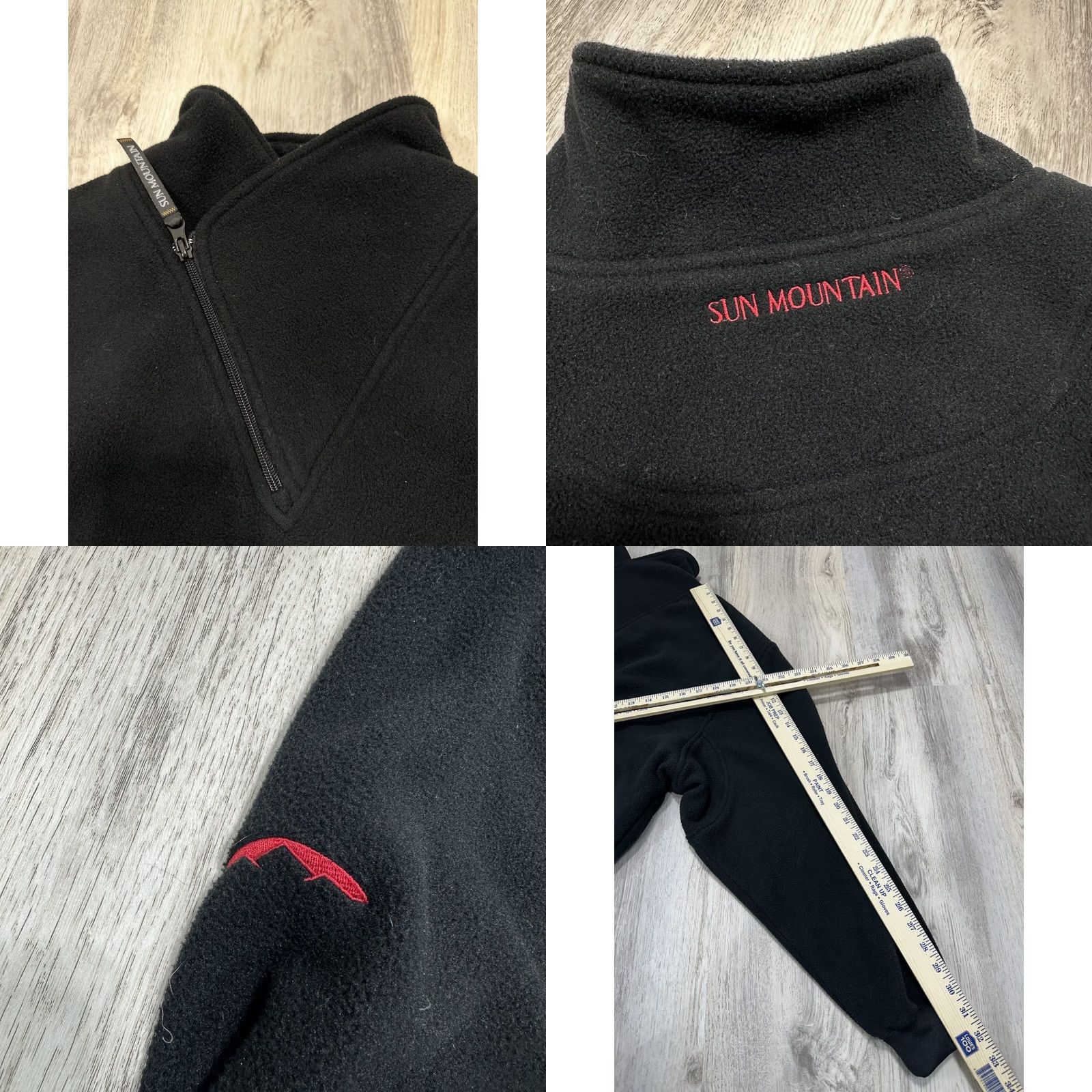 Vintage Sun Mountain Men's Black Fleece Sweater Pullover Golf Stretch Quarter Zip Sz L Size US L / EU 52-54 / 3 - 8 Thumbnail