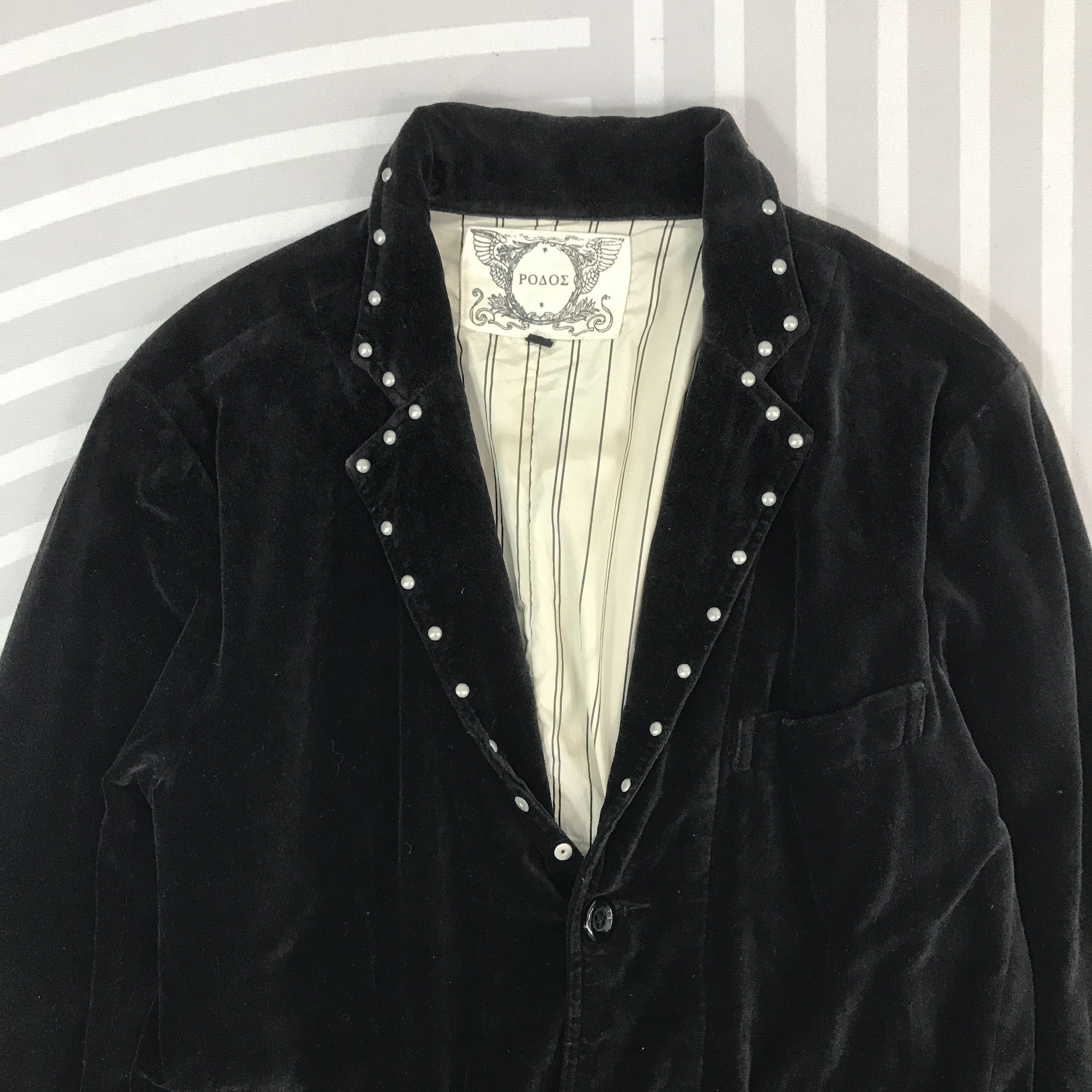 Japanese Brand × Vintage Vintage Japanese Punk Velvet blazer coat Jacket Size US M / EU 48-50 / 2 - 2 Thumbnail