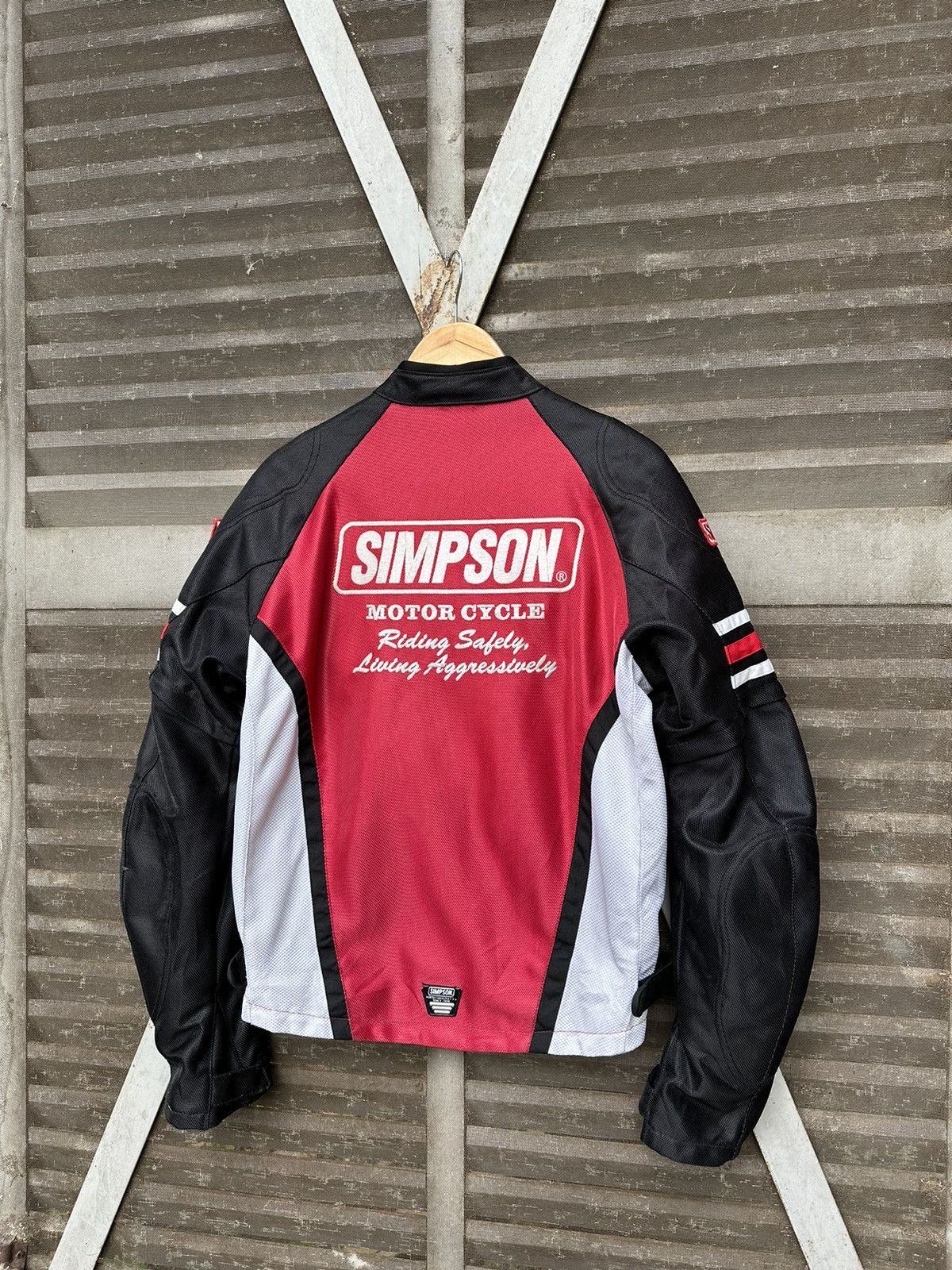Vintage 👹Vintage Simpson Motorcycle Racing Bomber Jacket Size US M / EU 48-50 / 2 - 10 Thumbnail