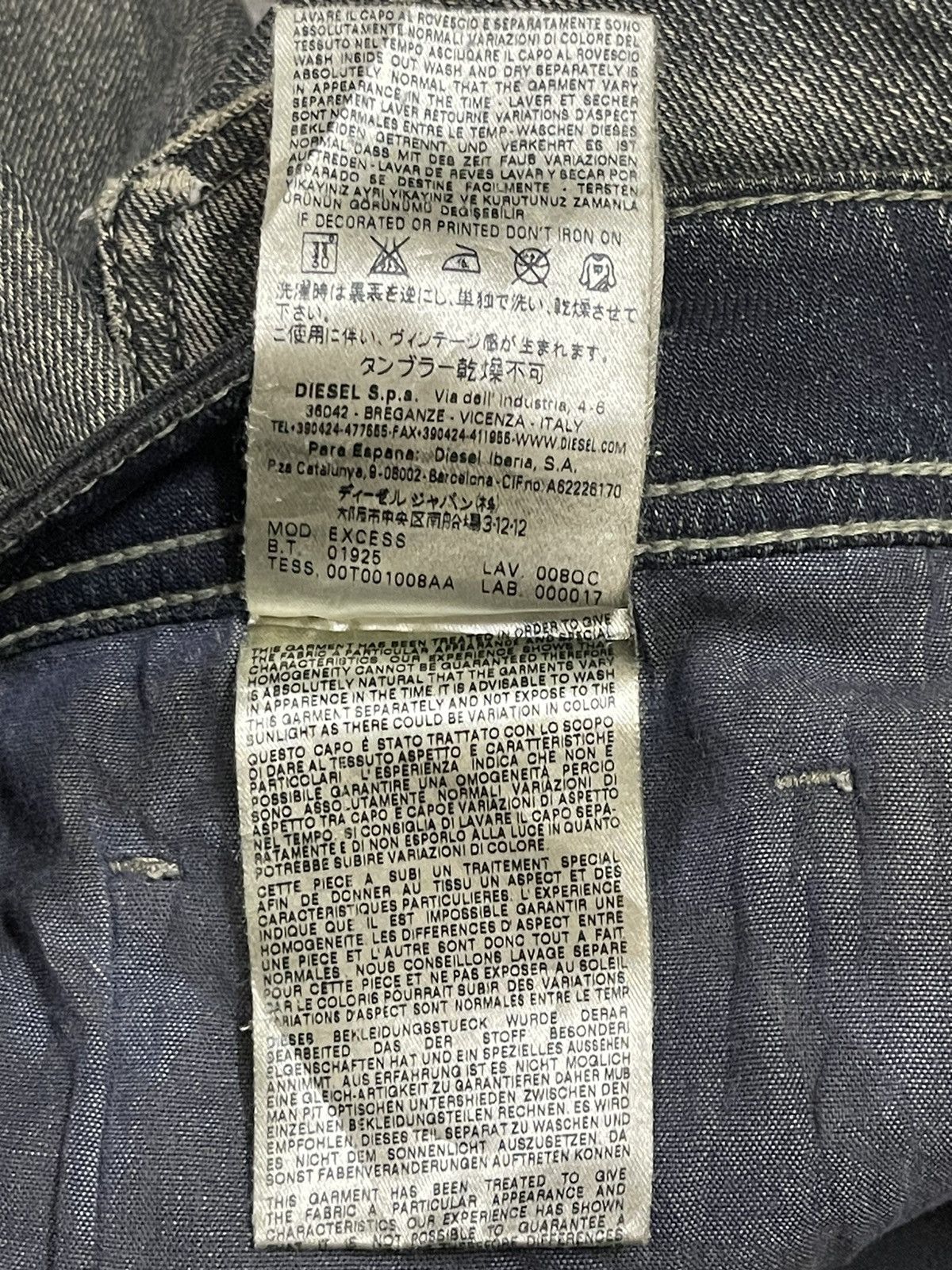 Diesel Black Gold Vintage Diesel Black Gold Faded Wash Style Jeans Size US 36 / EU 52 - 14 Thumbnail