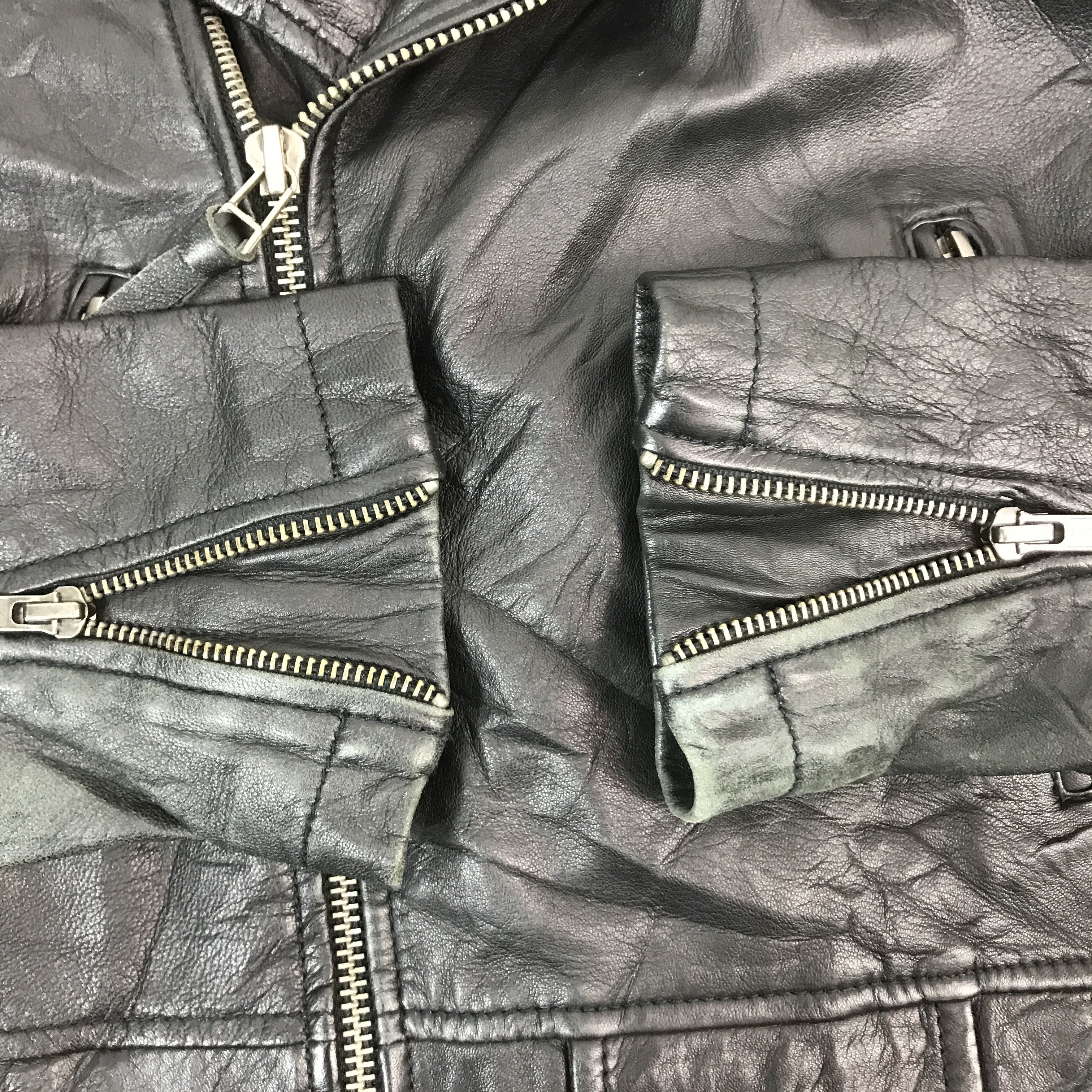14th Addiction × If Six Was Nine × Japanese Brand COEN JAPAN DESIGN DOUBLE COLLAR LEATHER JACKET Size US XS / EU 42 / 0 - 6 Thumbnail