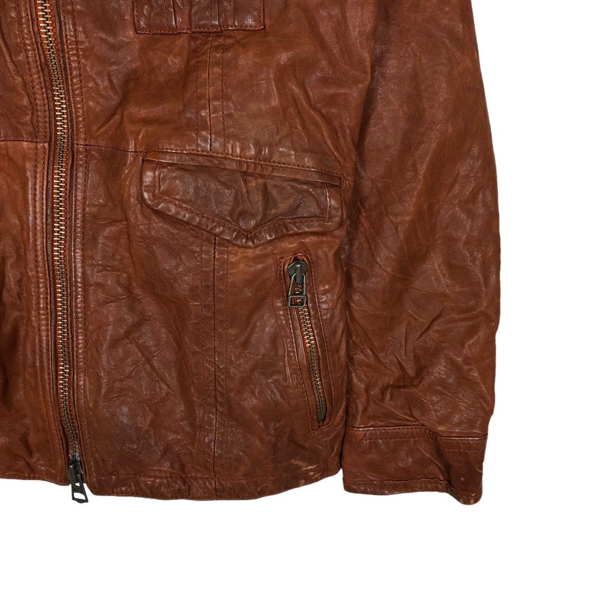 Japanese Brand 🔥90’s Vintage Bomber Leather Jacket Inspire Schott Perfecto Size US S / EU 44-46 / 1 - 5 Thumbnail