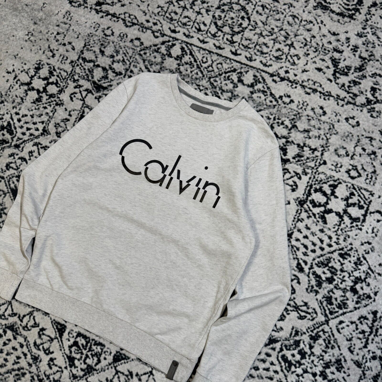 Calvin Klein × Vintage Vintage Calvin Klein Unisex Gray Cotton Crewneck Size M Y2K Size US M / EU 48-50 / 2 - 2 Thumbnail