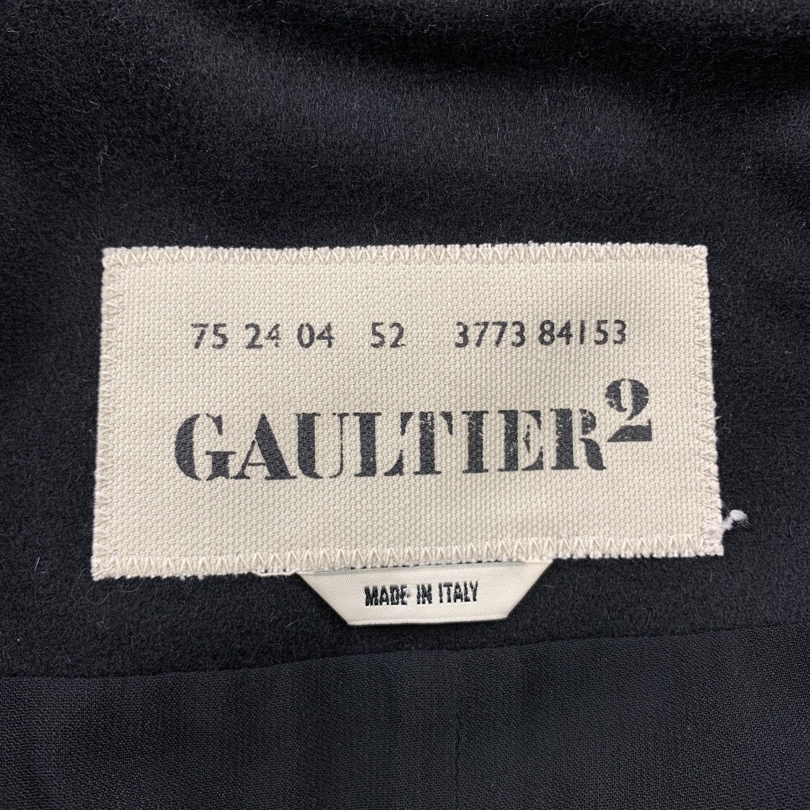 Other GAULTIER 2 Size 6 Black Virgin Wool Leather Trim Shift Dress Size M / US 6-8 / IT 42-44 - 6 Thumbnail