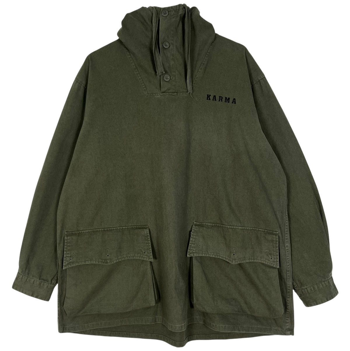 Japanese Brand Vintage KARMA Rip Off USN Anorak Smock Military Jacket Size US XXL / EU 58 / 5 - 3 Thumbnail