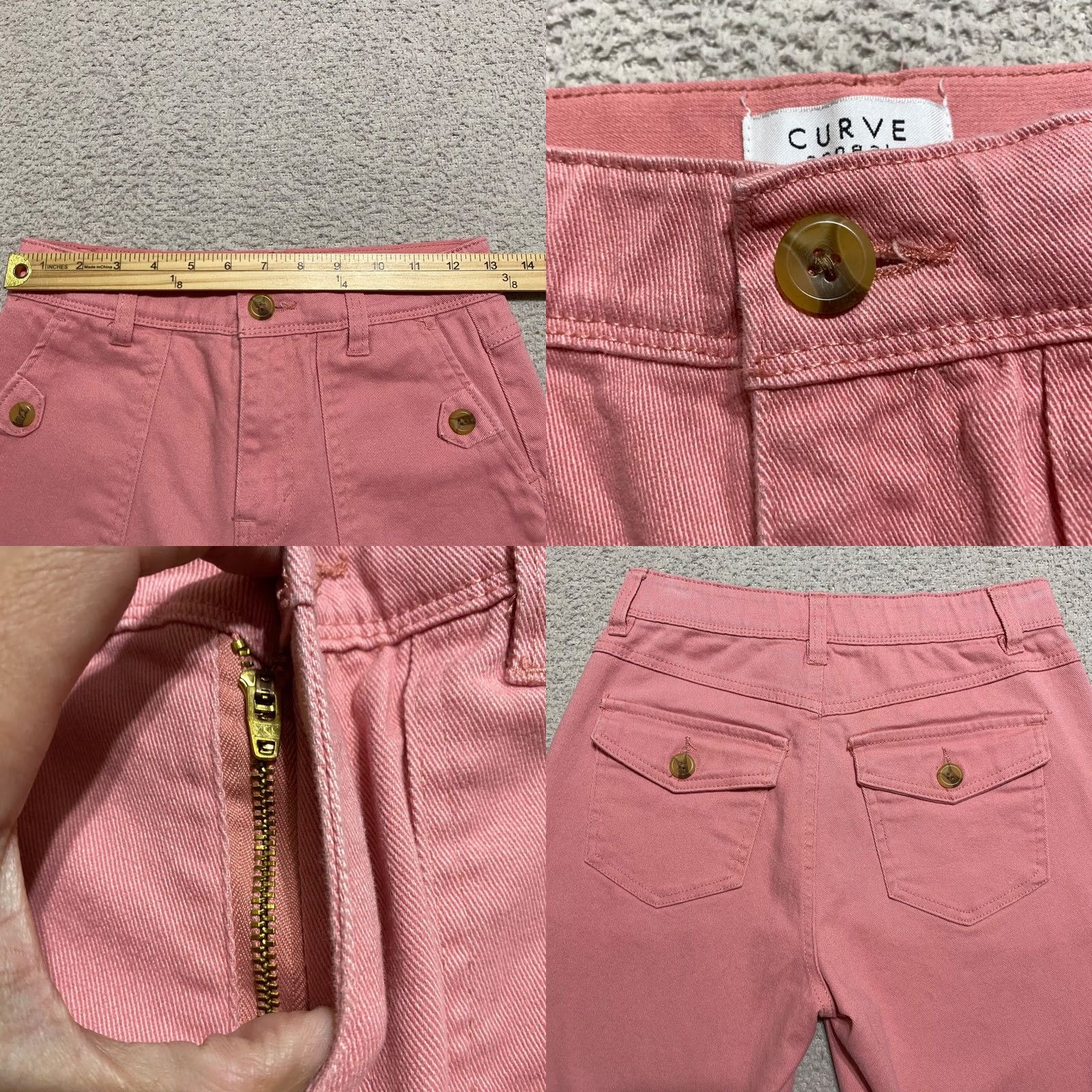 Vintage Curve Appeal Womens Jeans Pink High Rise Wide Leg Medium Wash sz 2 Size 26" / US 2 / IT 38 - 8 Thumbnail