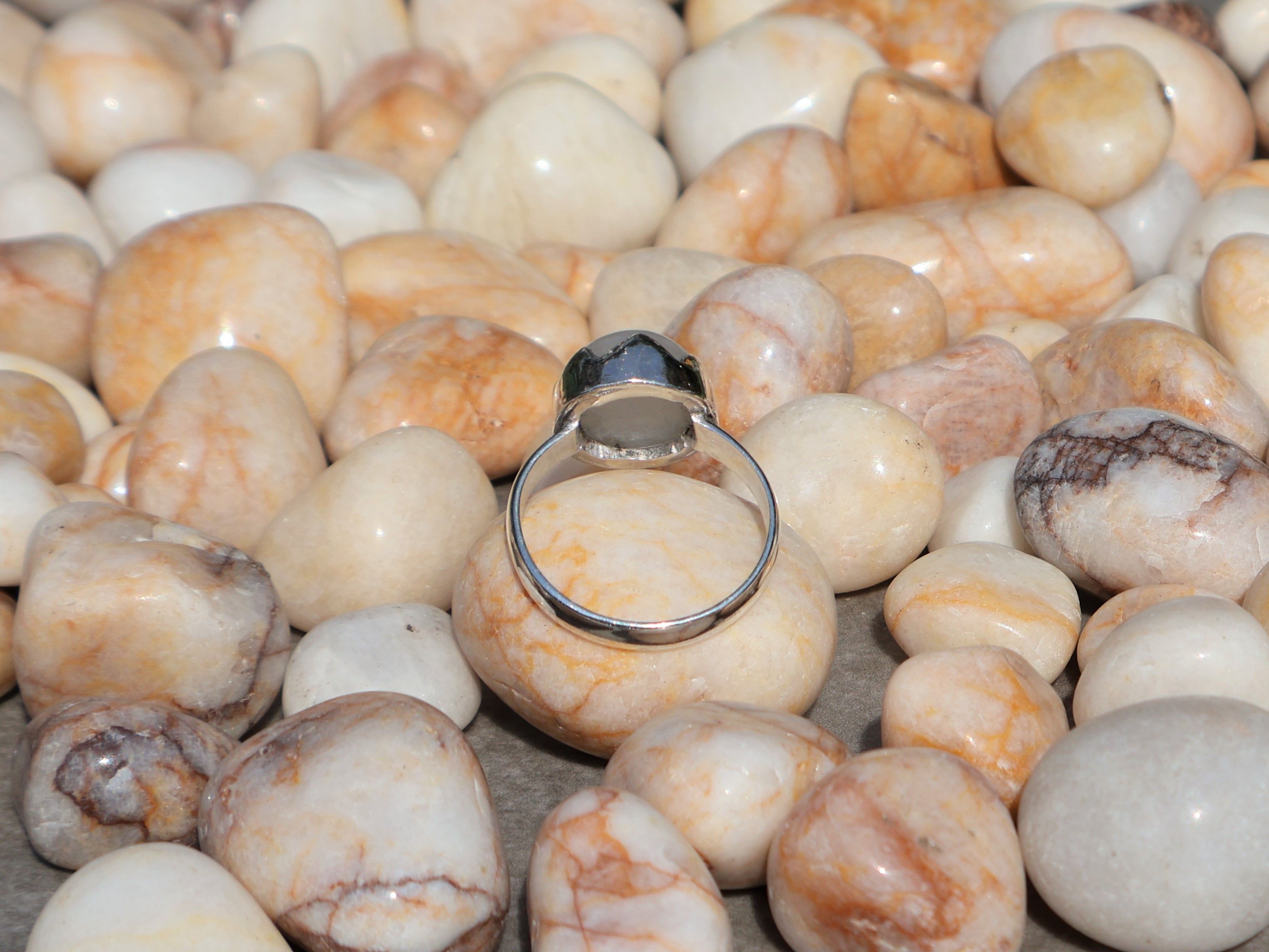 Handmade Rainbow Moonstone Ring, Sterling Silver Ring, Handmade Ring Size ONE SIZE - 6 Thumbnail