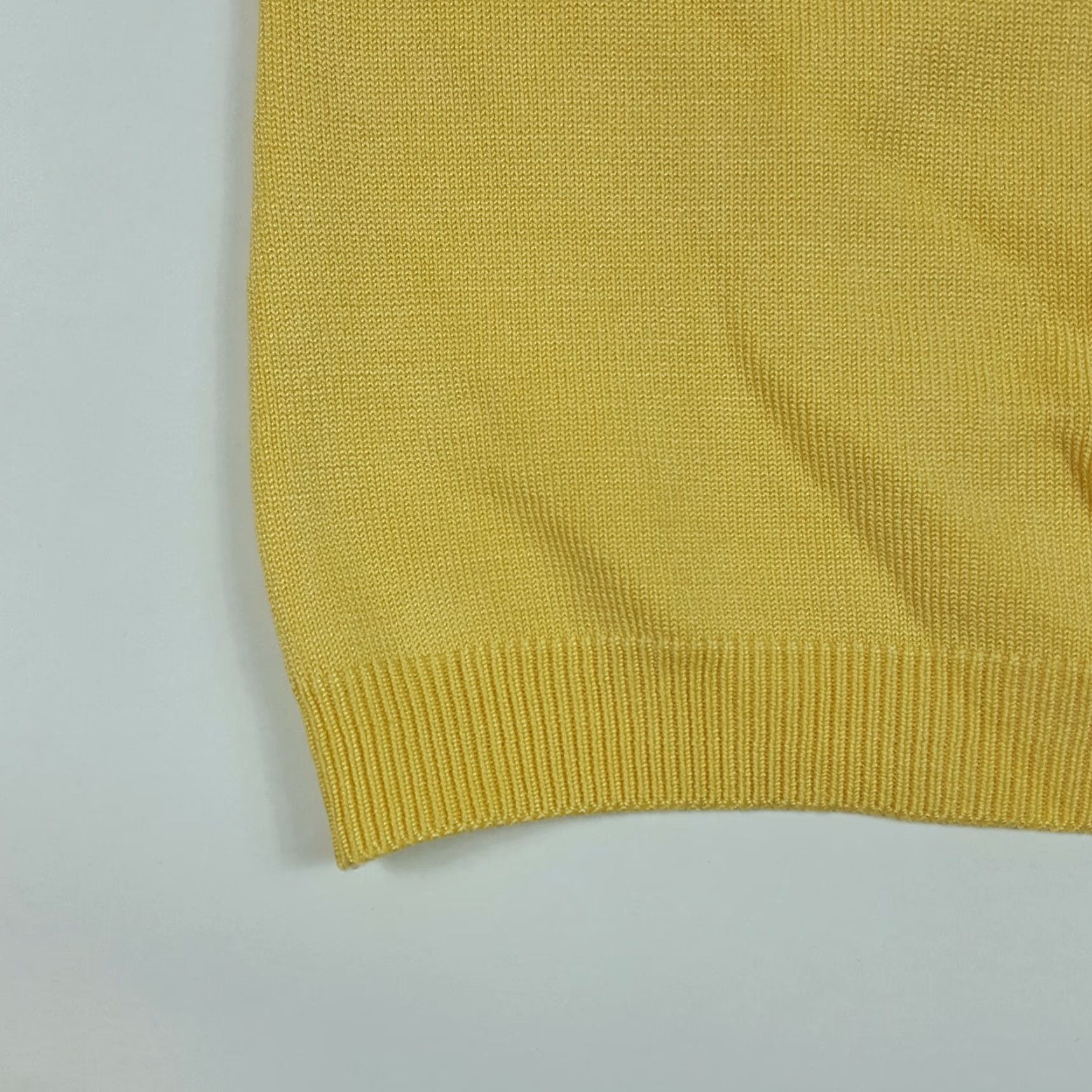 Vintage VINTAGE Jamie Sadock Knit Silk Women's Petite Kimono Yellow Luxury Polo Blouse Shirt Top Cap Sleeve P Yellow Luxury Polo Blouse Shirt Top Size S / US 4 / IT 40 - 5 Thumbnail