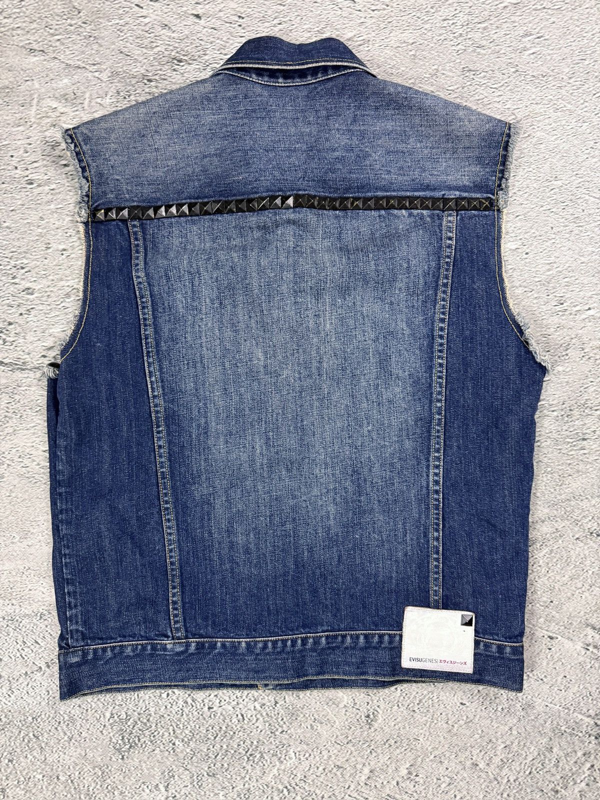 Evisu Evisu denim vest studded jacket Size US L / EU 52-54 / 3 - 9 Thumbnail