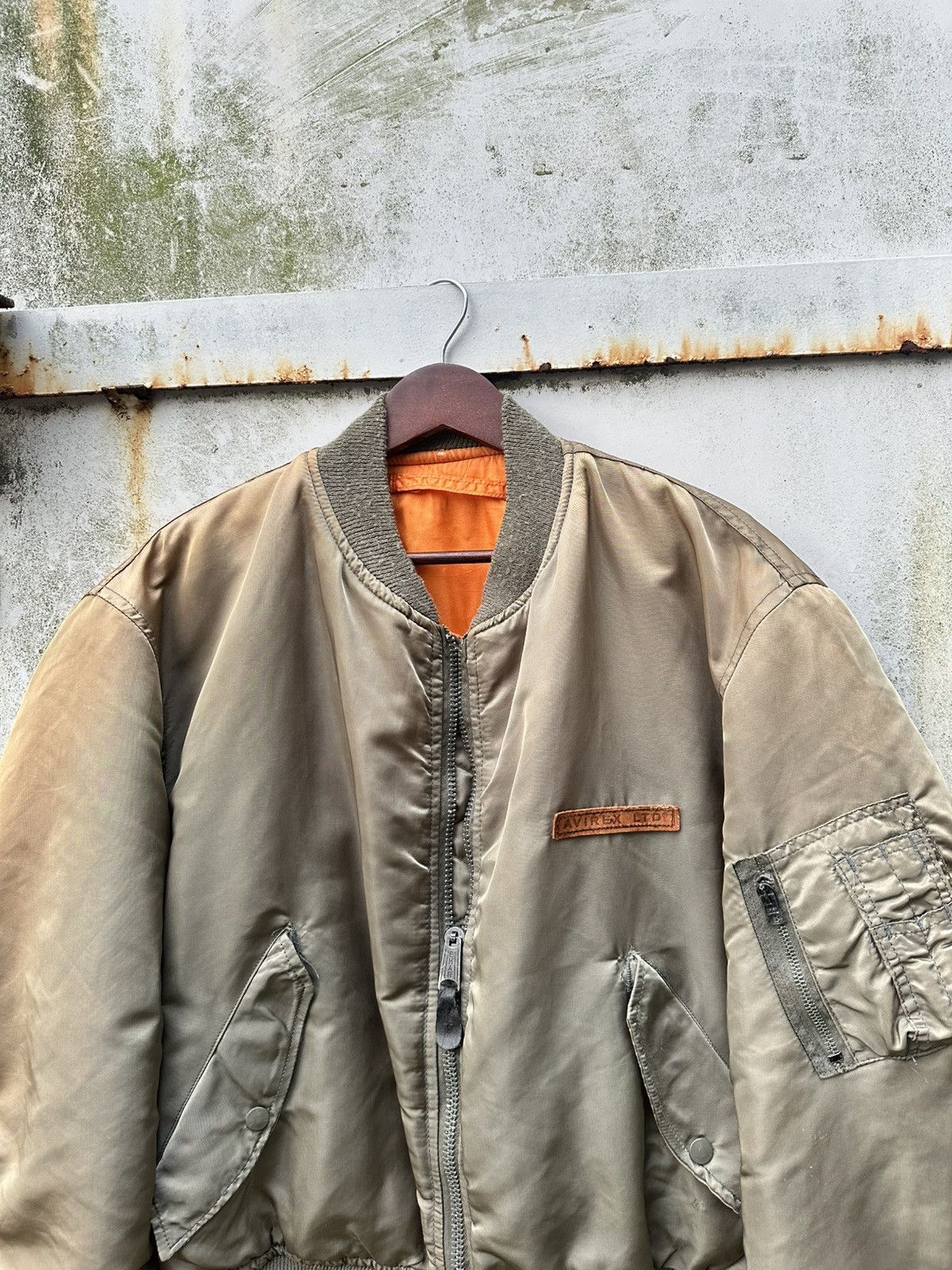 Vintage Faded MA-1 Avirex VF-117 Privateers Bomber Jacket