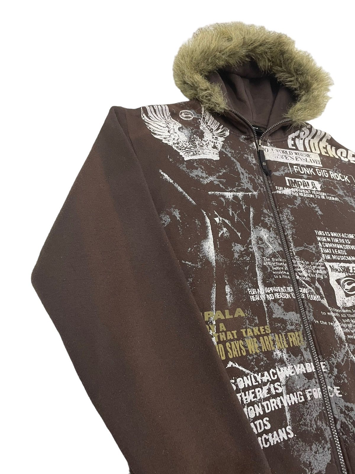 If Six Was Nine × Japanese Brand × Le Grande Bleu (L.G.B.) Impala Japan Poem Fur Hoodie Sunfaded Size US L / EU 52-54 / 3 - 5 Thumbnail