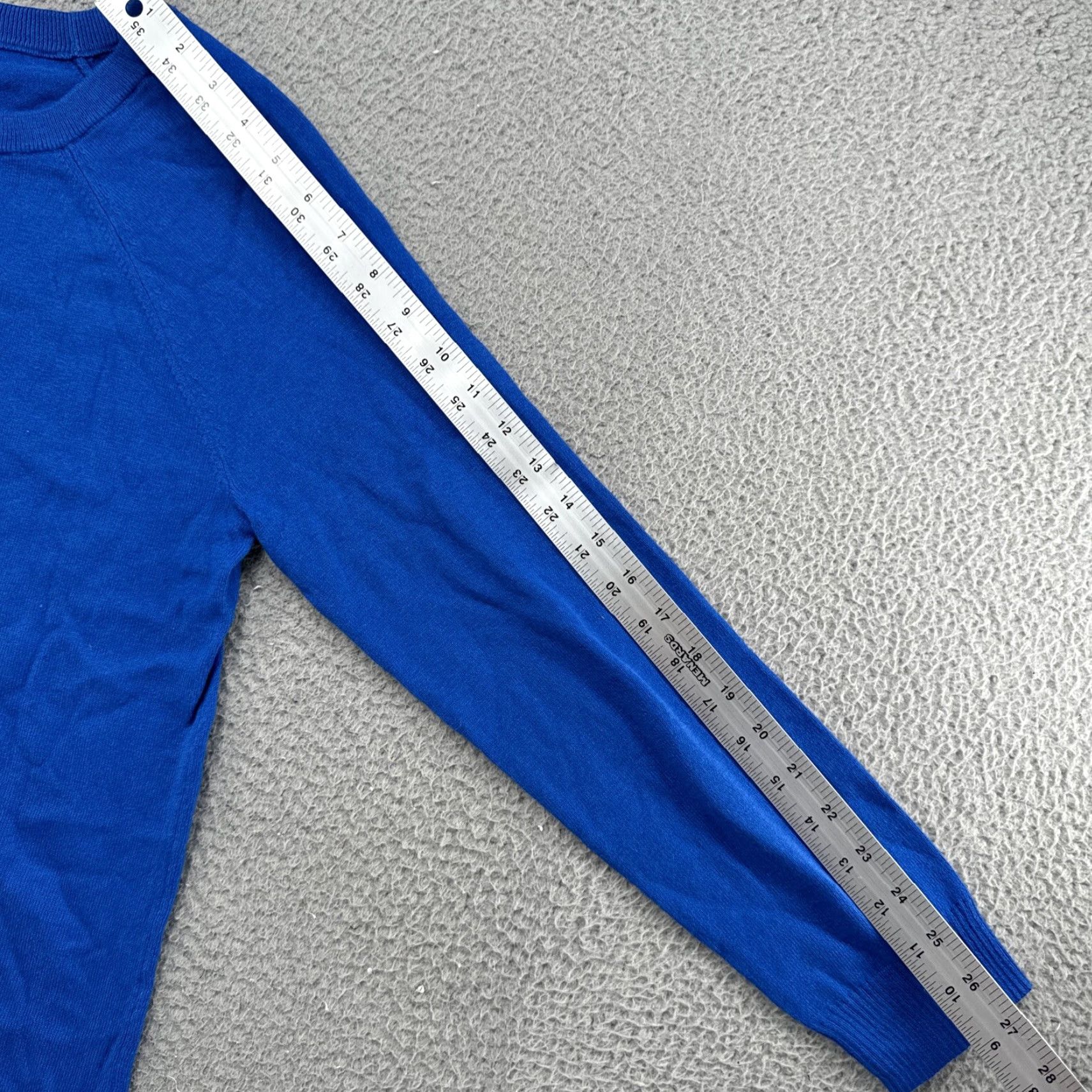 Vintage Monroe & Main Blue Long Sleeved Crew Neck Sweater Cashmere Blend Size M Womens Pullover Knit Casual Business Knitwear Size M / US 6-8 / IT 42-44 - 6 Thumbnail