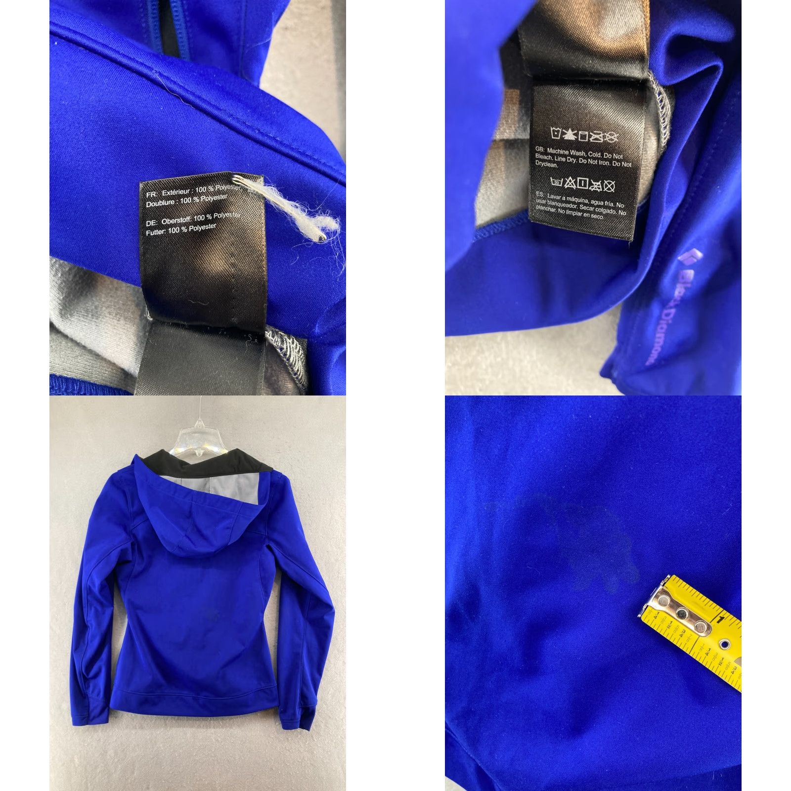 Black Diamond Black Diamond Jacket Womens XS Blue Full Zip Hooded Fitted Outdoor Hiking Outdoor Jacket Womens XS Blue Hooded Softshell Travel Casual Gift idea? Size XS / US 0-2 / IT 36-38 - 8 Thumbnail