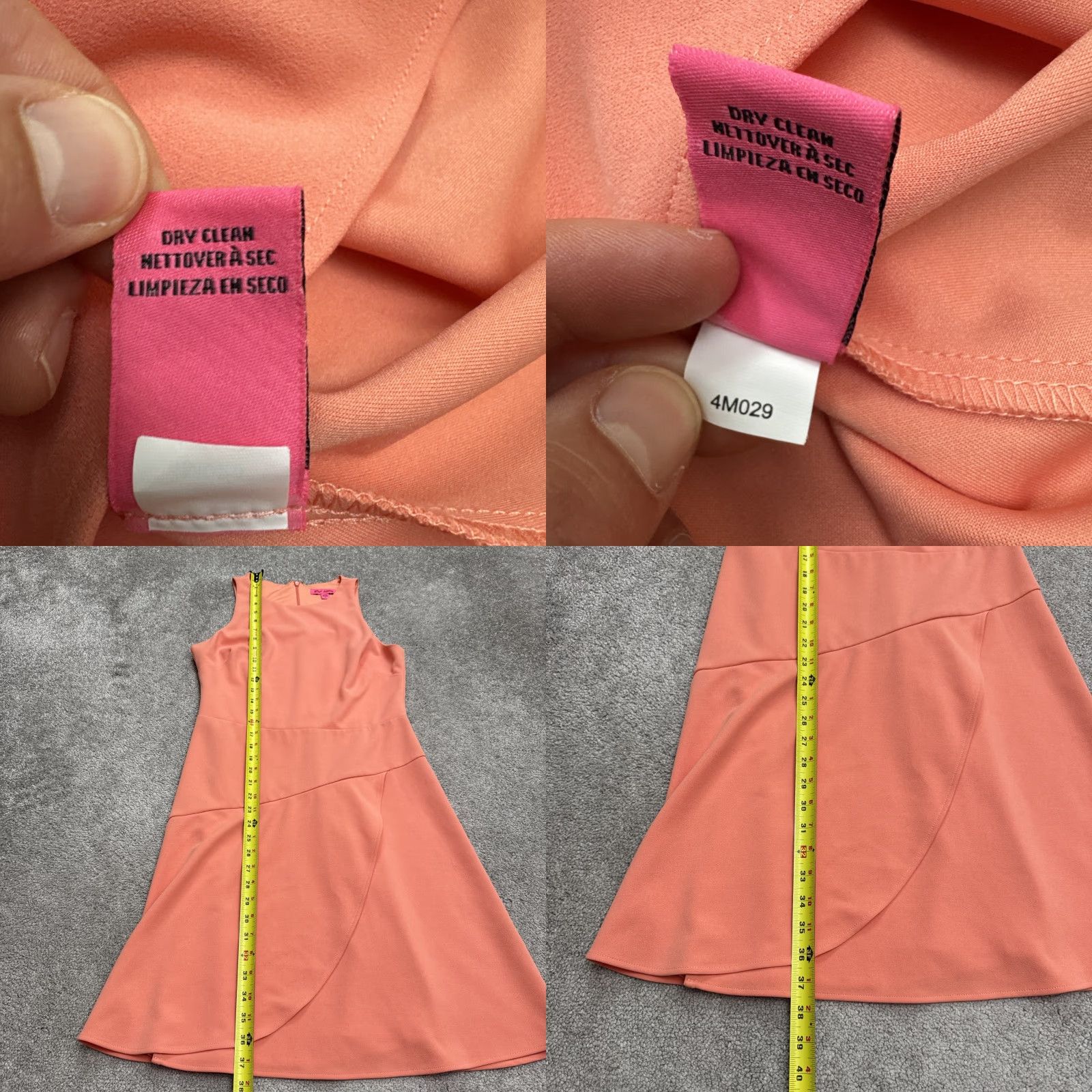 Betsey Johnson Betsey Johnson Midi Sheath Dress Womens 8 Coral Pink Sleeveless Asymmetric Work Size M / US 6-8 / IT 42-44 - 8 Thumbnail