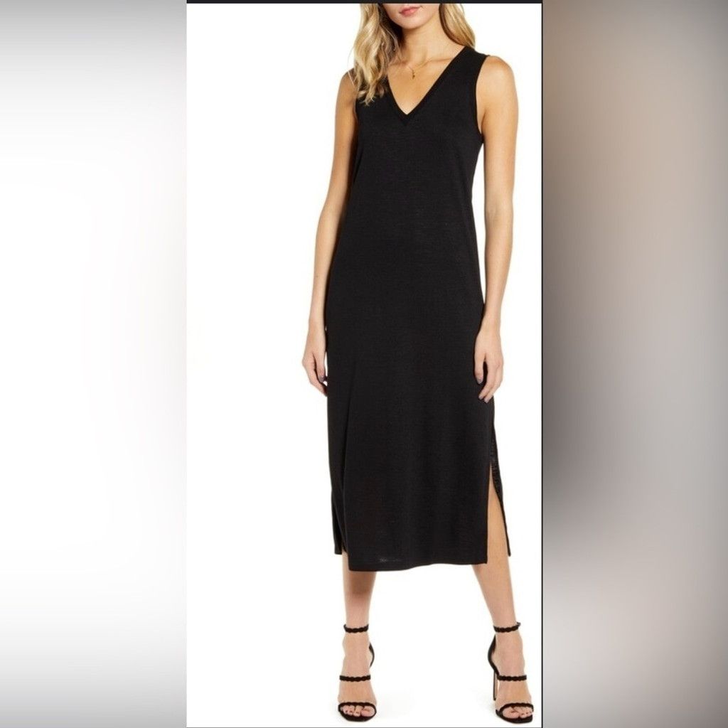 James Perse JAMES PERSE Sleeveless MIDI Tank Dress Black Women’s Size 1. Size XXS / US 00 / IT 34 - 1 Thumbnail