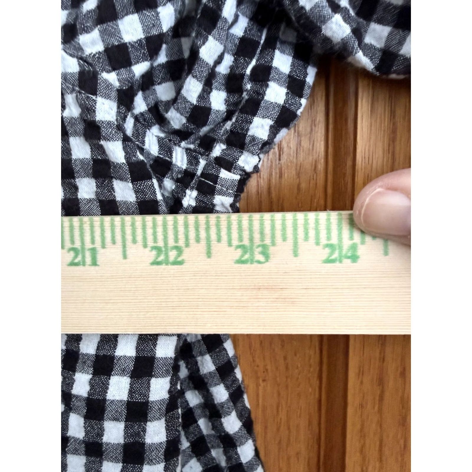 Vintage Woman Within Black & White Gingham Button Down Plus Size Woman's 1X 22/24 Size XL / US 12-14 / IT 48-50 - 6 Thumbnail