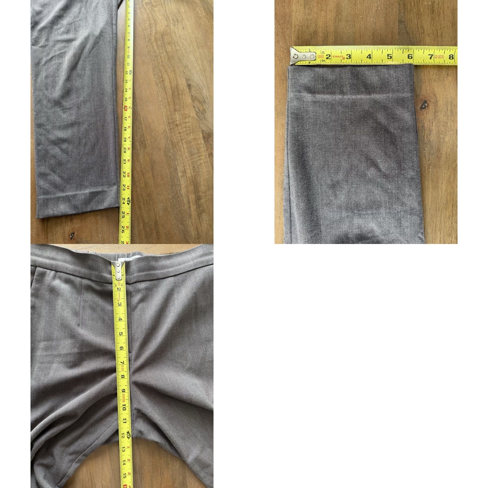 Aritzia Aritzia Babaton Herringbone Conan Cropped Pants Women’s 6 Elastic Waist Brown Twill Pockets Cropped 90s City Office Career Regular Womens Size 28" / US 6 / IT 42 - 8 Thumbnail