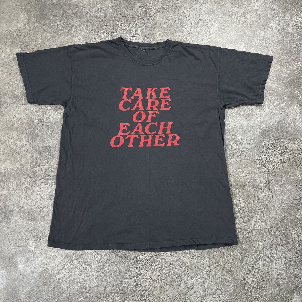 Vintage Vintage 90s Graphic Tee Slogan Take Care Streetwear Boxy XL Size US XL / EU 56 / 4 - 2 Thumbnail