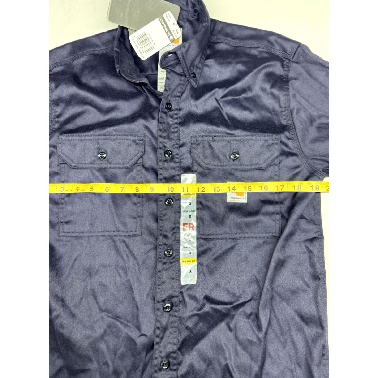 Carhartt Carhartt FR Button-Down Shirt Men S Navy Flame Resistant Work Long Sleeve FRS003 Size US S / EU 44-46 / 1 - 5 Thumbnail
