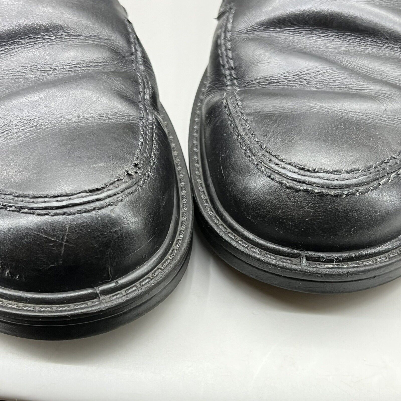 Ecco ECCO Helsinki Men Size 10.5 Shoes Black Leather Slip-On Bike Size US 10.5 / EU 43-44 - 9 Thumbnail