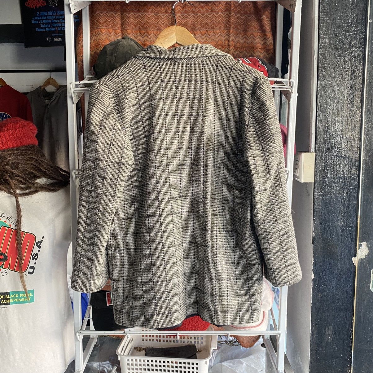 Christian Dior Monsieur Vintage Christian Dior Pre-A-Porter Plaid Blazer Size 40S - 2 Thumbnail