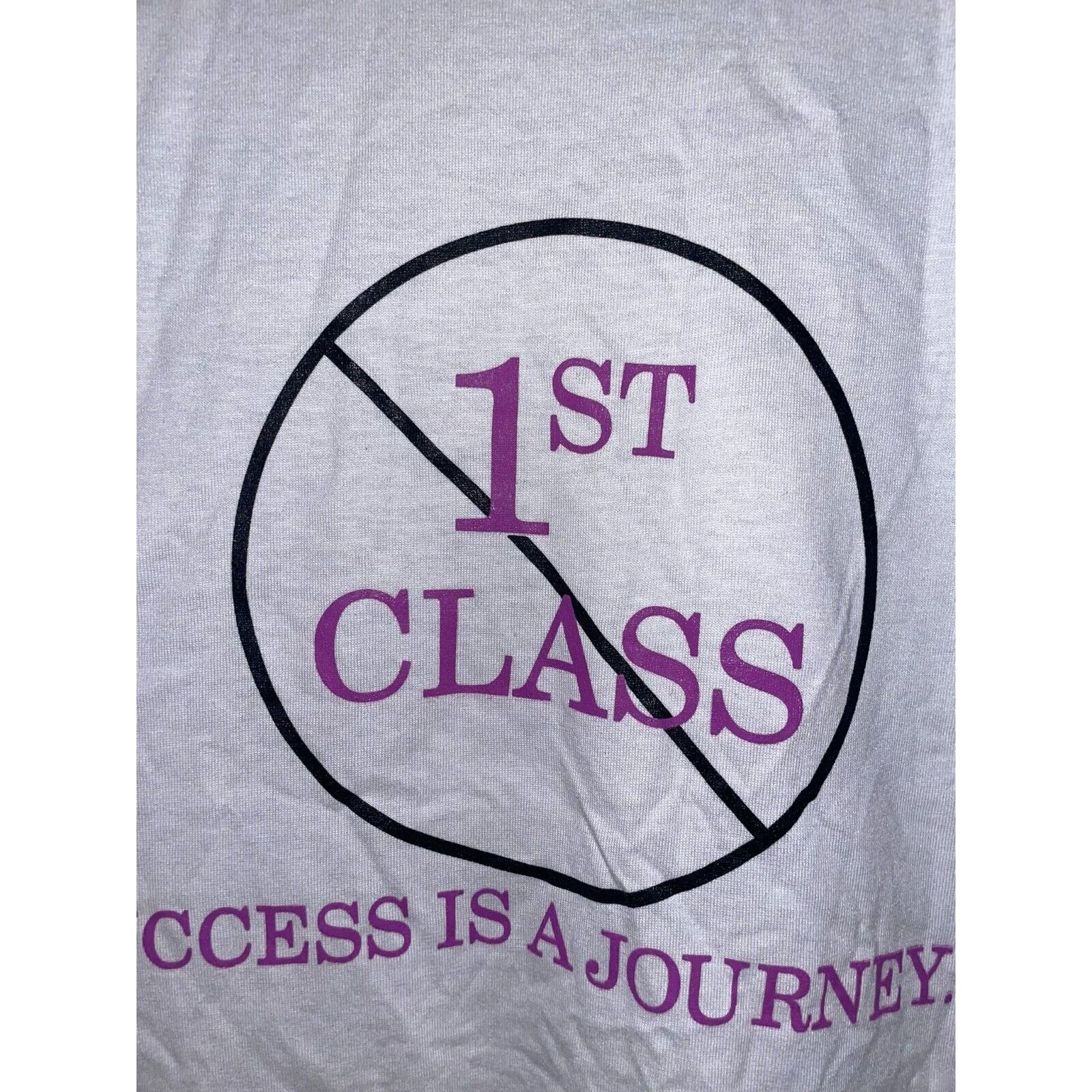 Jerzees Vintage Success Shirt 1st Class Success Is A Journey Tee 90s Size US L / EU 52-54 / 3 - 3 Thumbnail
