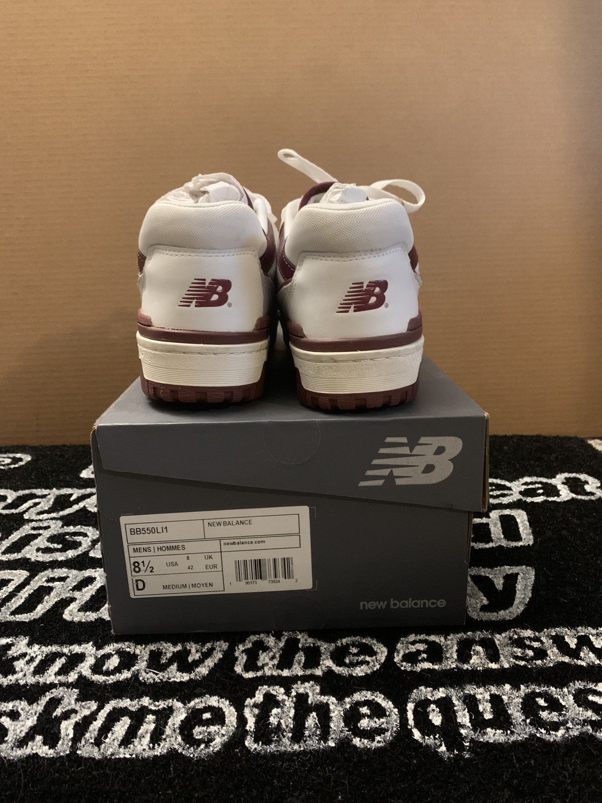 New Balance New Balance 550 “Sea Salt Burgundy” Size US 8.5 / EU 41-42 - 5 Thumbnail