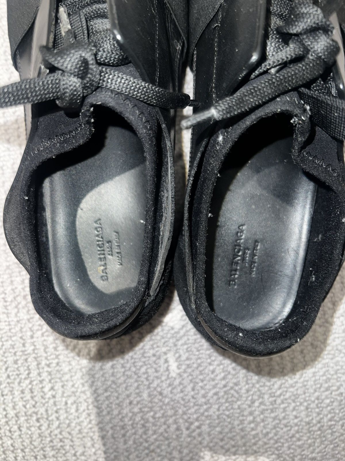 Balenciaga Balenciaga Race Runner Black Leather & Mesh Sneakers Size 8 Size US 8 / EU 41 - 11 Thumbnail