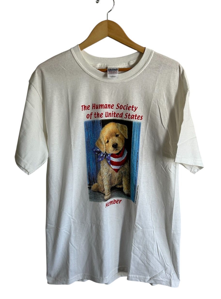 Gildan Vintage 2001 Human Society Dog Shirt Size L Size US L / EU 52-54 / 3 - 1 Thumbnail