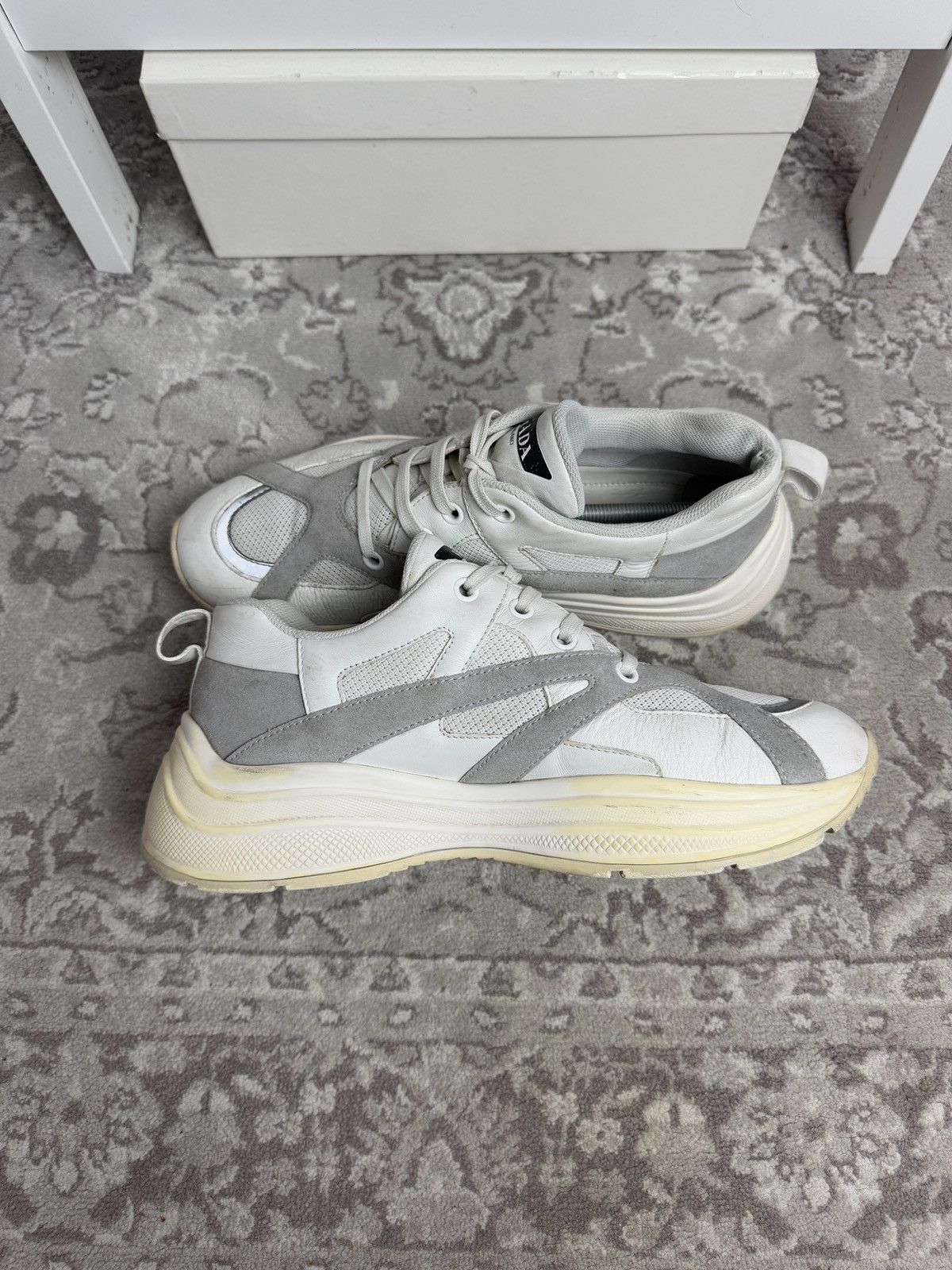 Designer × Prada Prada Milano low top leather platform sneakers US11.5 luxury Size US 11.5 / EU 44-45 - 9 Thumbnail