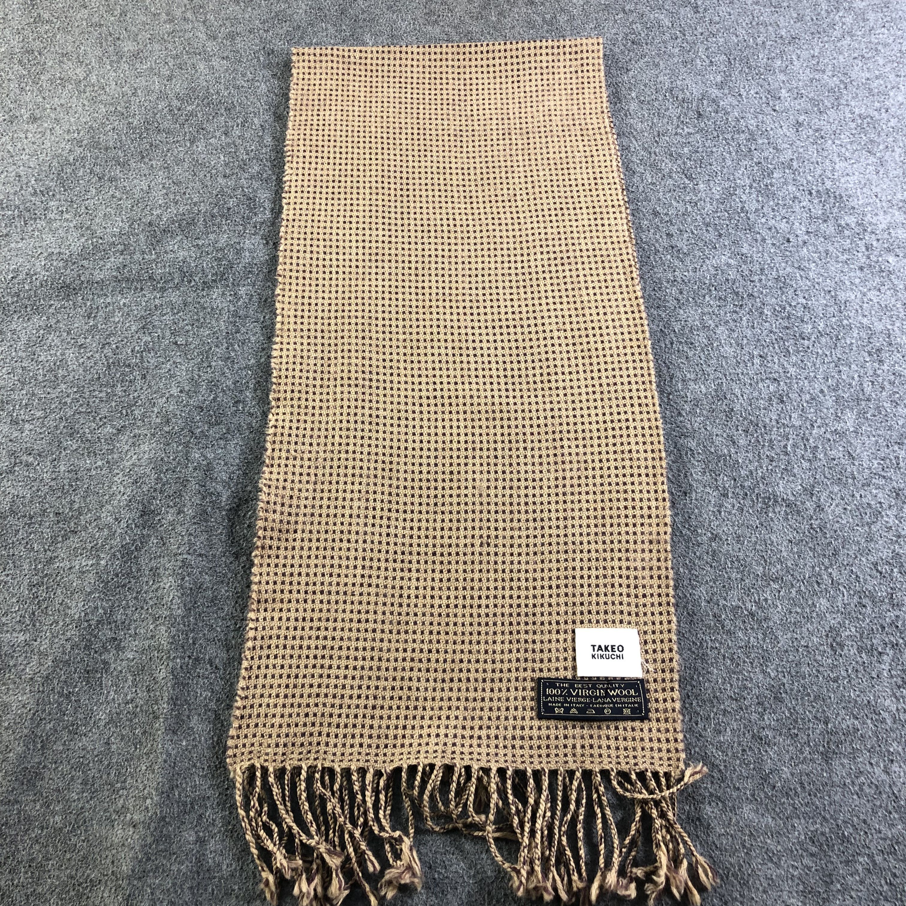 Takeo Kikuchi Takeo Kikuchi Wool Scarf Muffler V1913 Size ONE SIZE - 2 Thumbnail