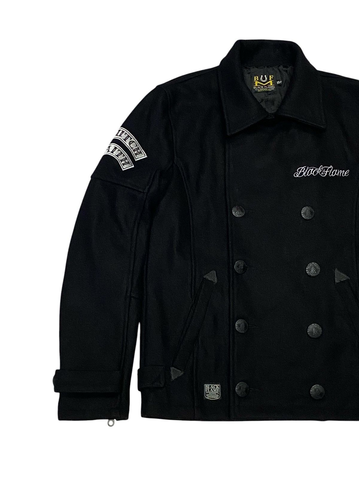 Japanese Brand Black Flame Wool Jacket Size US S / EU 44-46 / 1 - 6 Thumbnail