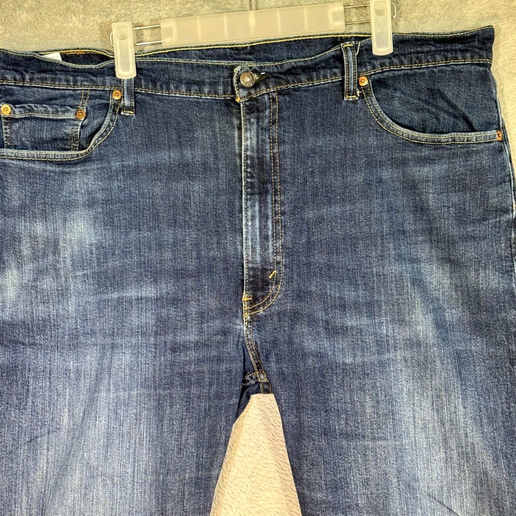 Levi's Levi'S Jeans Mens 42x30 Blue Stretch Denim Straight Leg Medium Wash Casual - Great Condition Size US 42 / EU 58 - 2 Thumbnail
