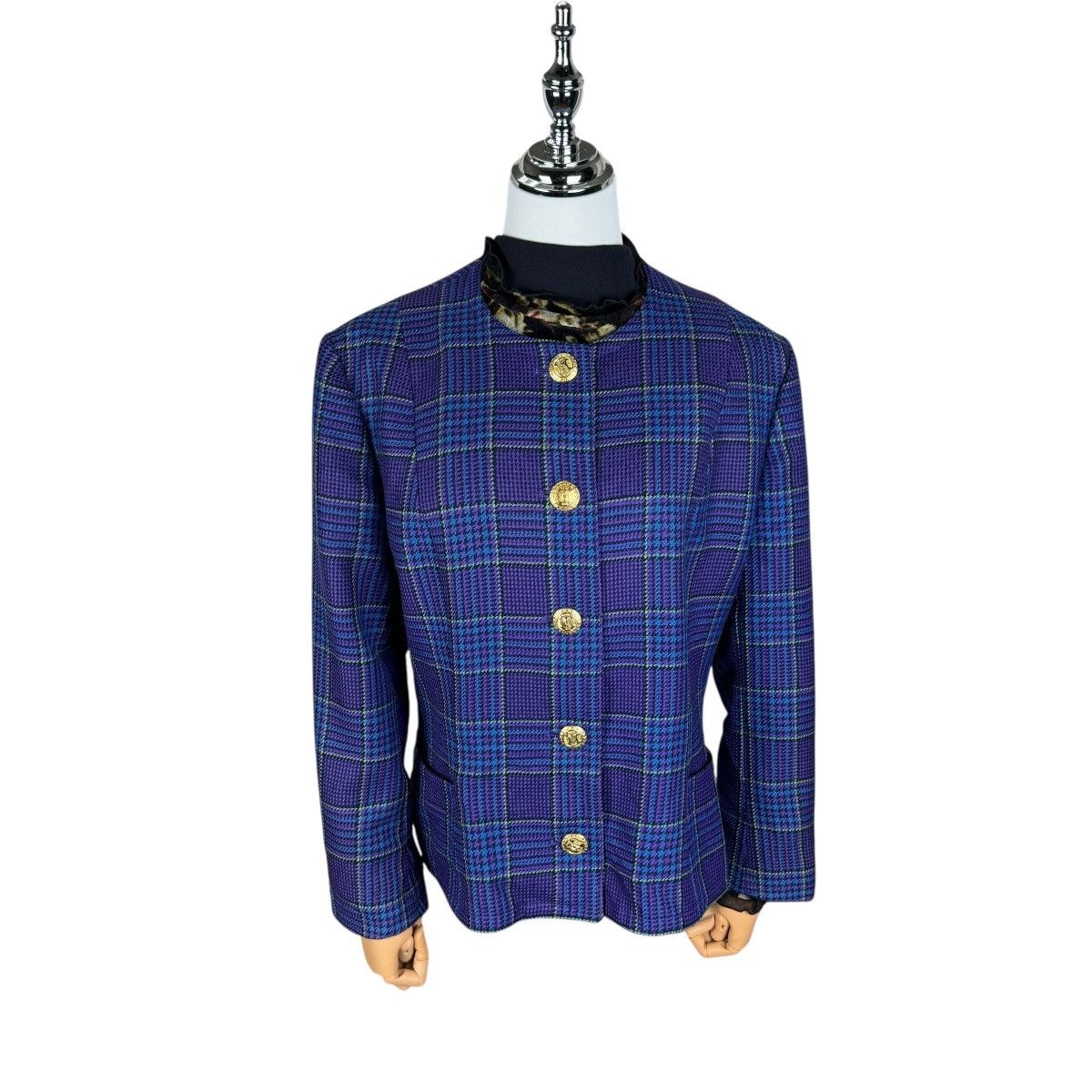 Celine ☀️CELINE FRANCE PLAIDS JACKET Size S / US 4 / IT 40 - 1 Thumbnail
