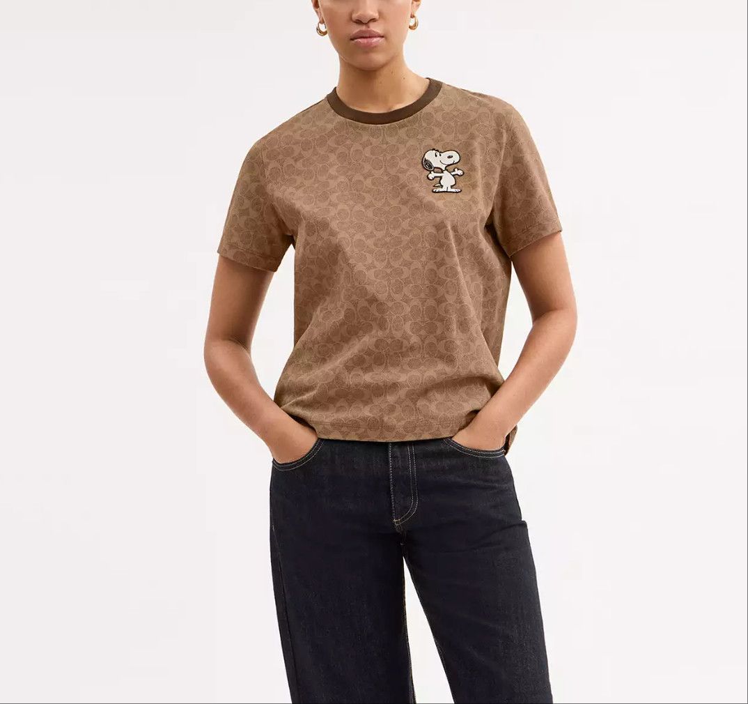 Coach Peanuts Snoopy Signature Classic T-Shirt In Organic Cotton Size M / US 6-8 / IT 42-44 - 11 Thumbnail