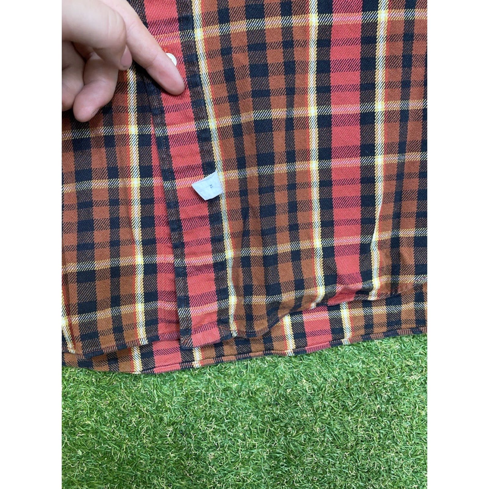 Polo Ralph Lauren Polo Ralph Lauren Shirt Mens L Flannel Plaid Button-Up Workwear Preppy Casual Modern 90s Classic Polo by Ralph Lauren Blackred? Size 42R - 5 Thumbnail