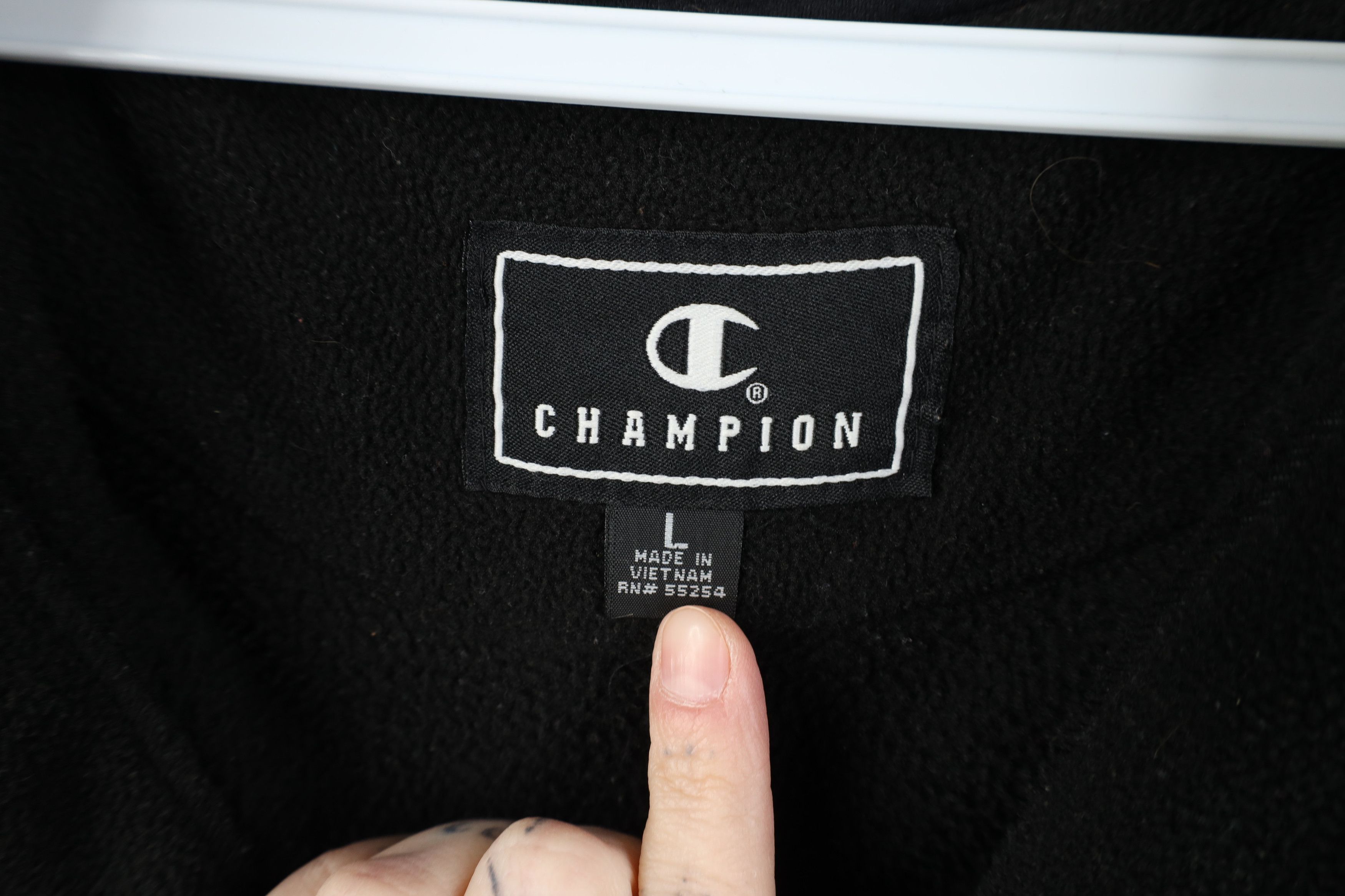 Champion Vintage 90s Champion Half Zip Fleece Pullover Sweater Black Size US L / EU 52-54 / 3 - 8 Thumbnail