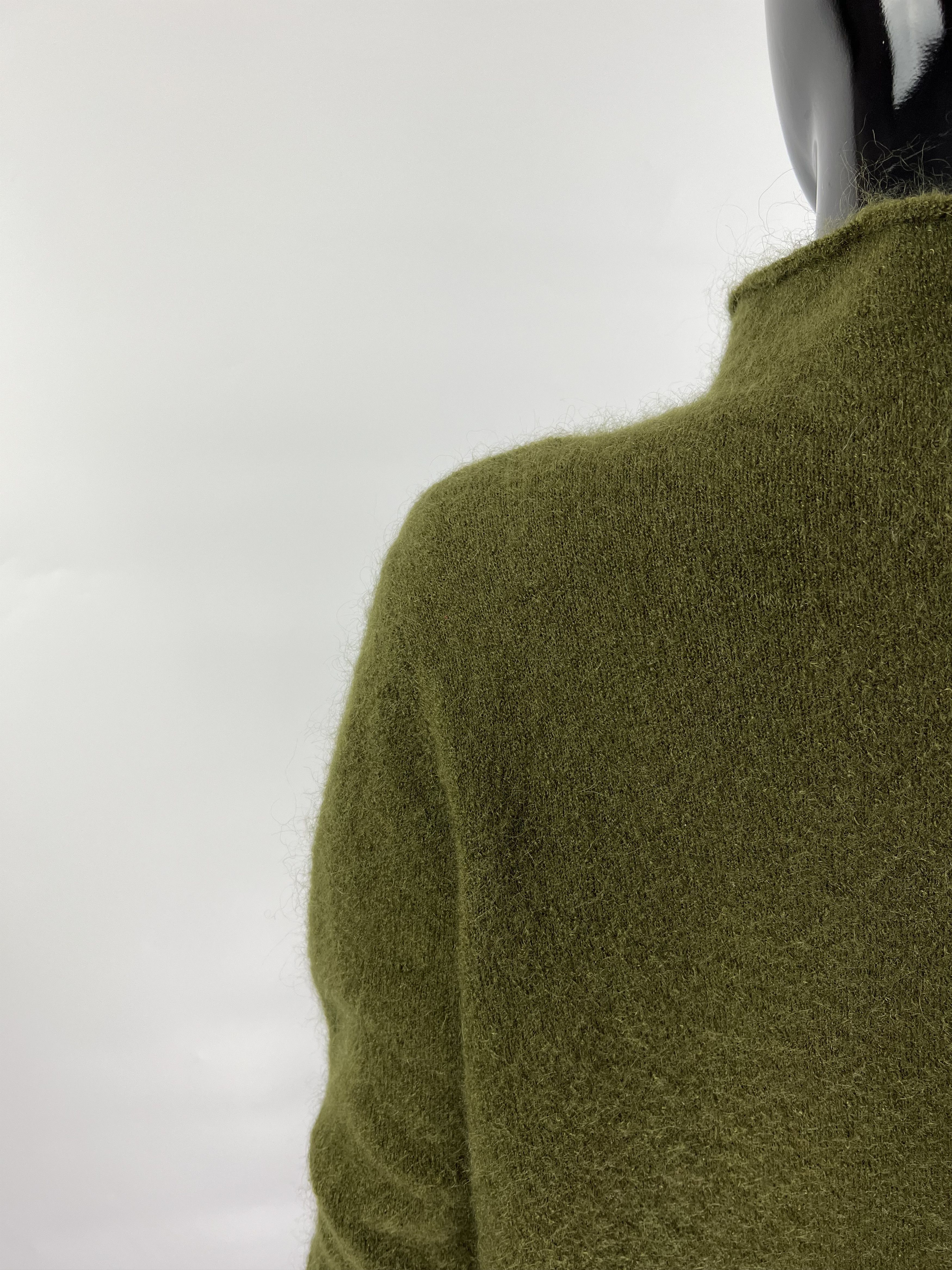 Gestuz Gestuz Women's Green Wool Mohair Turtleneck Sweater Size L Size L / US 10 / IT 46 - 4 Thumbnail