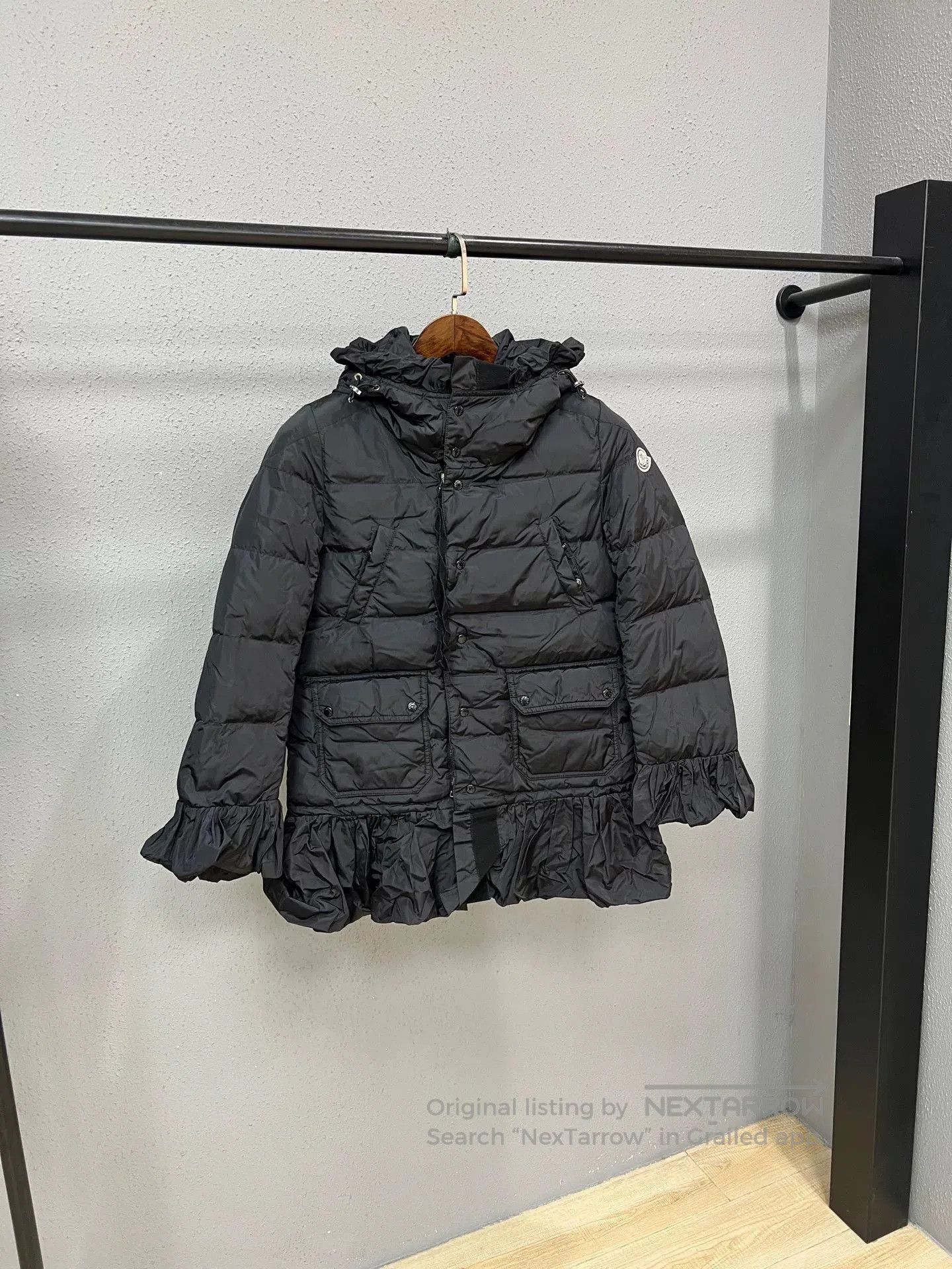 Moncler Ruffled Down Jacket Size 0.
