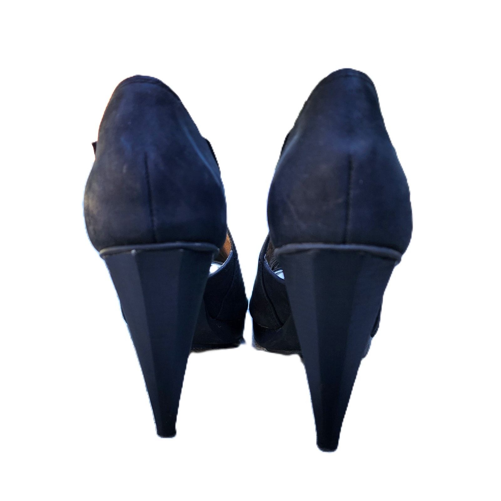 Michael Kors MICHAEL Michael Kors Leather Hexagon Cone Platform Heels Size US 7.5 / IT 37.5 - 9 Thumbnail