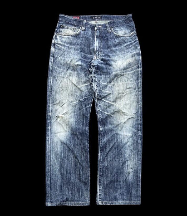 Japanese Brand EDWIN 503 LIGHT FLEX DISTRESSED DENIM Size US 32 / EU 48 - 1 Thumbnail