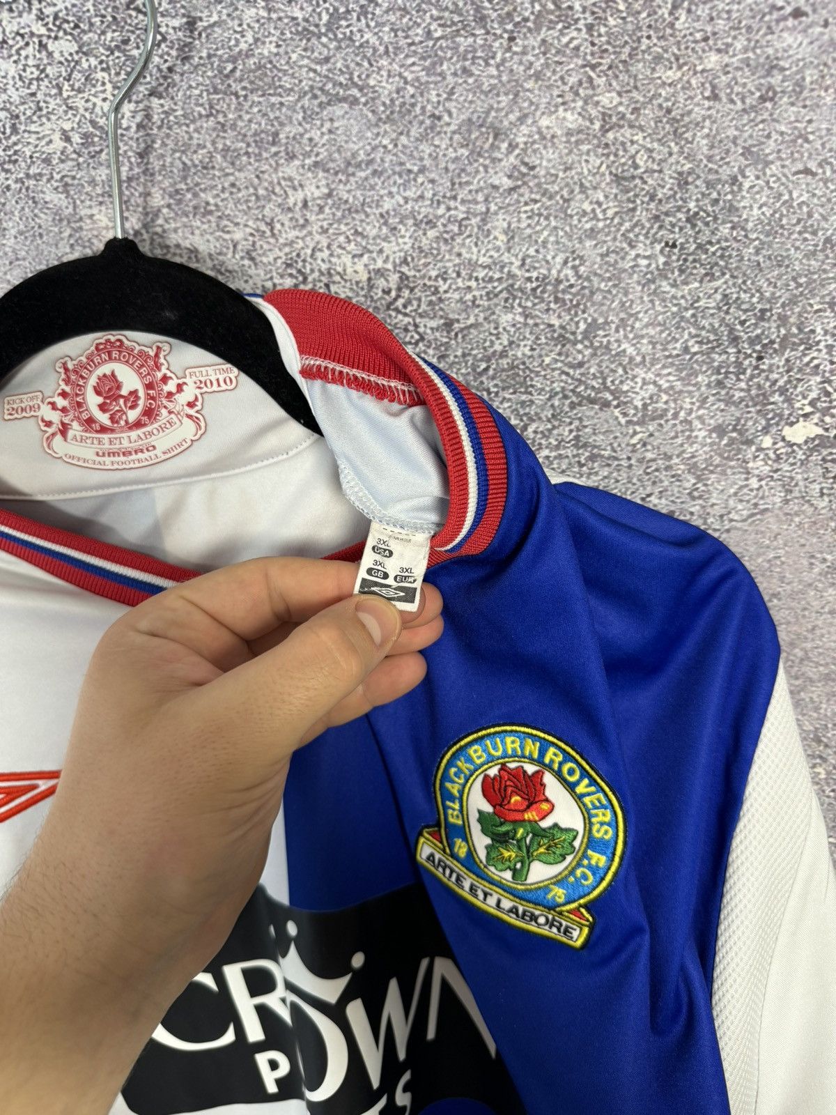 Umbro Vintage Blackburn Rovers 2009/10 Umbro Soccer Jersey Size US XXL / EU 58 / 5 - 11 Thumbnail