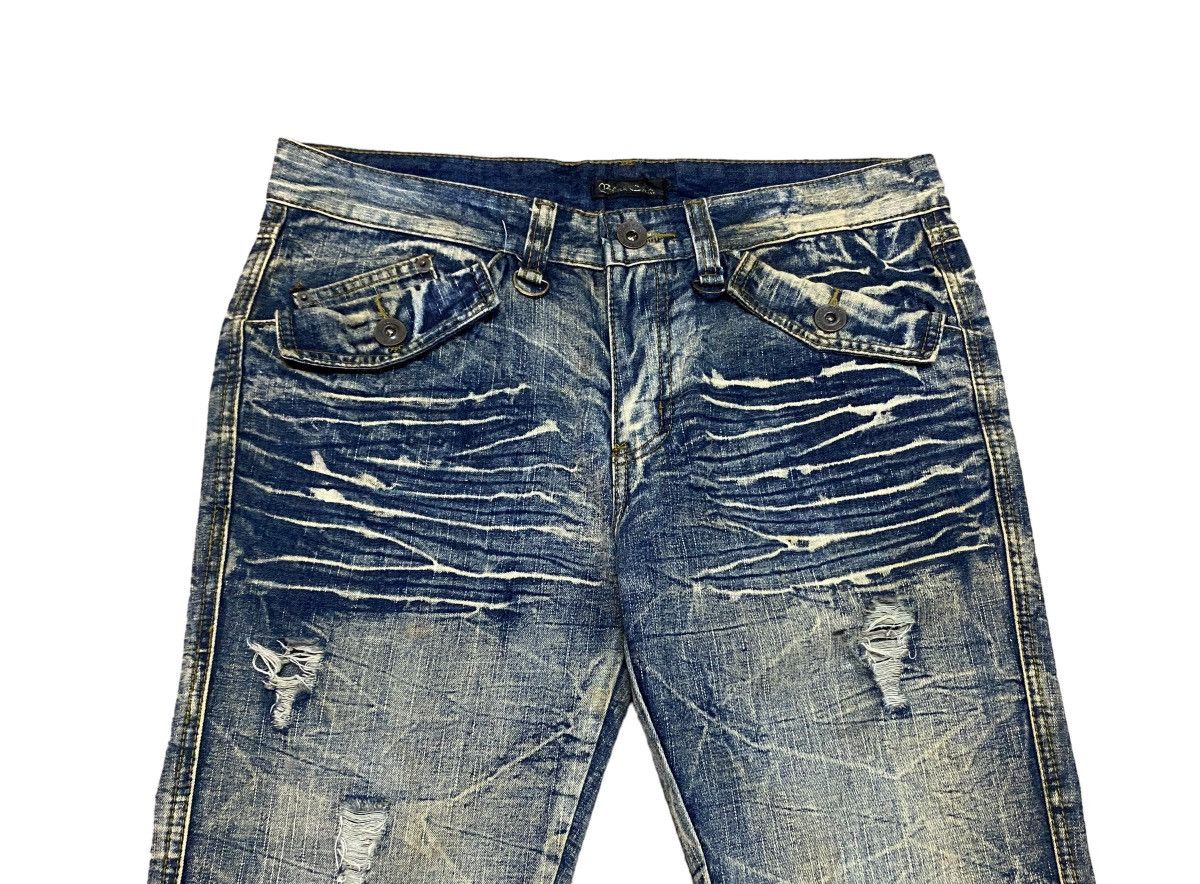 If Six Was Nine Rare Design Vintage Brand Black Crown Flared Jeans 1990s Size US 32 / EU 48 - 6 Thumbnail