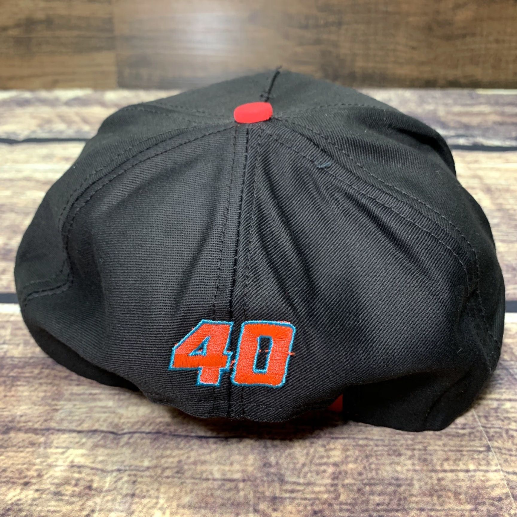 Vintage VINTAGE Kenny Wallace #40 Black Pink Hat Snap Back Cap NASCAR 90’s Made in USA Mens Adjustable White Hat Size ONE SIZE - 3 Thumbnail