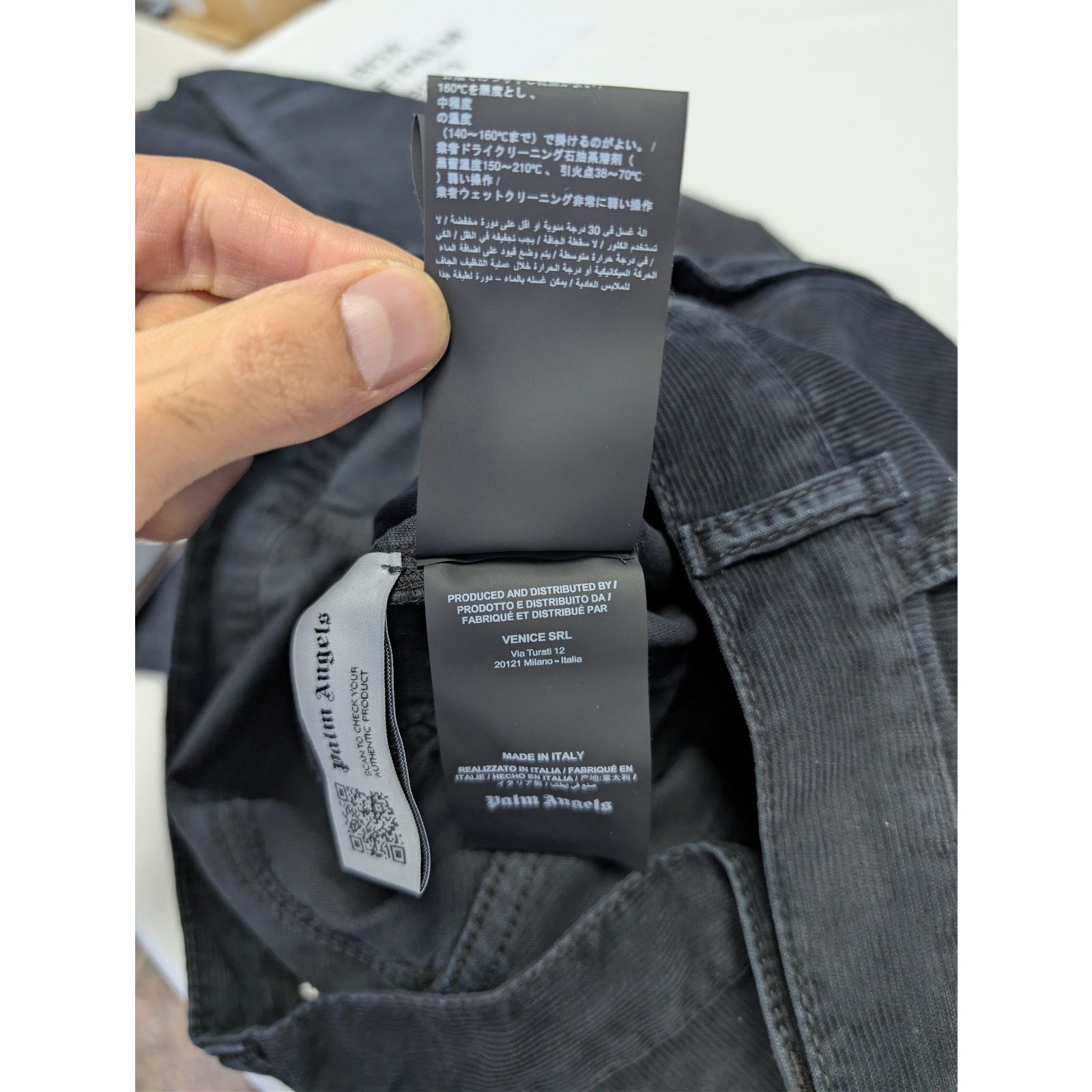Palm Angels o1rshd1 Monogram Corduroy Denim Pants in Vintage Black Size US 32 / EU 48 - 20 Thumbnail