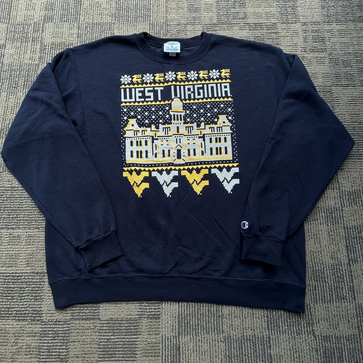 Champion West Virginia Mountaineers Christmas Champion Sweater Size US XL / EU 56 / 4 - 1 Thumbnail